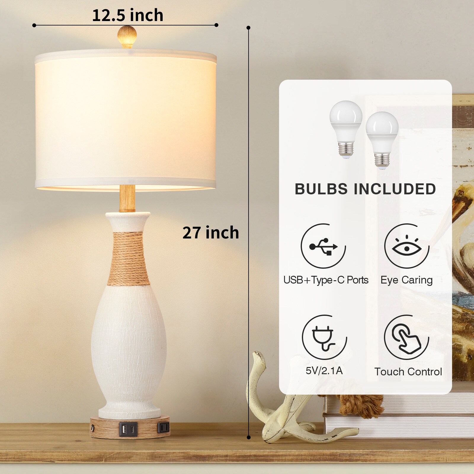 UrFurnishings TD-291 Table-Lamps - View #7