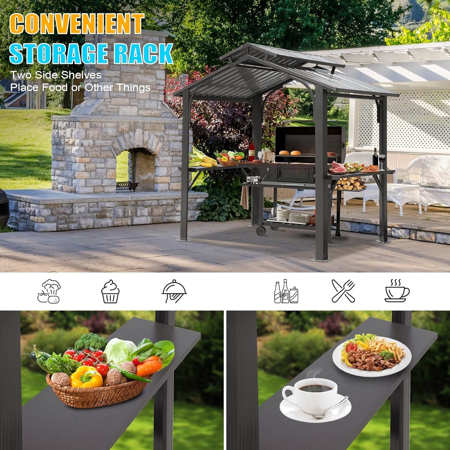 GoldHydroin GZ8X5FT001 Wood-Resin-Gazebos - View #7