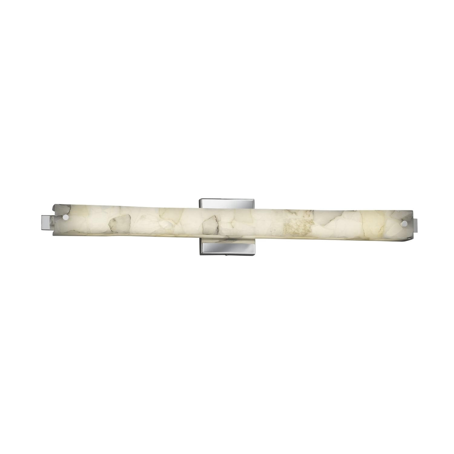 Justice Design Group ALR-8685-CROM Alabaster Rocks 30.5-in 1-Light Polished Chrome LED Transitional Vanity Light