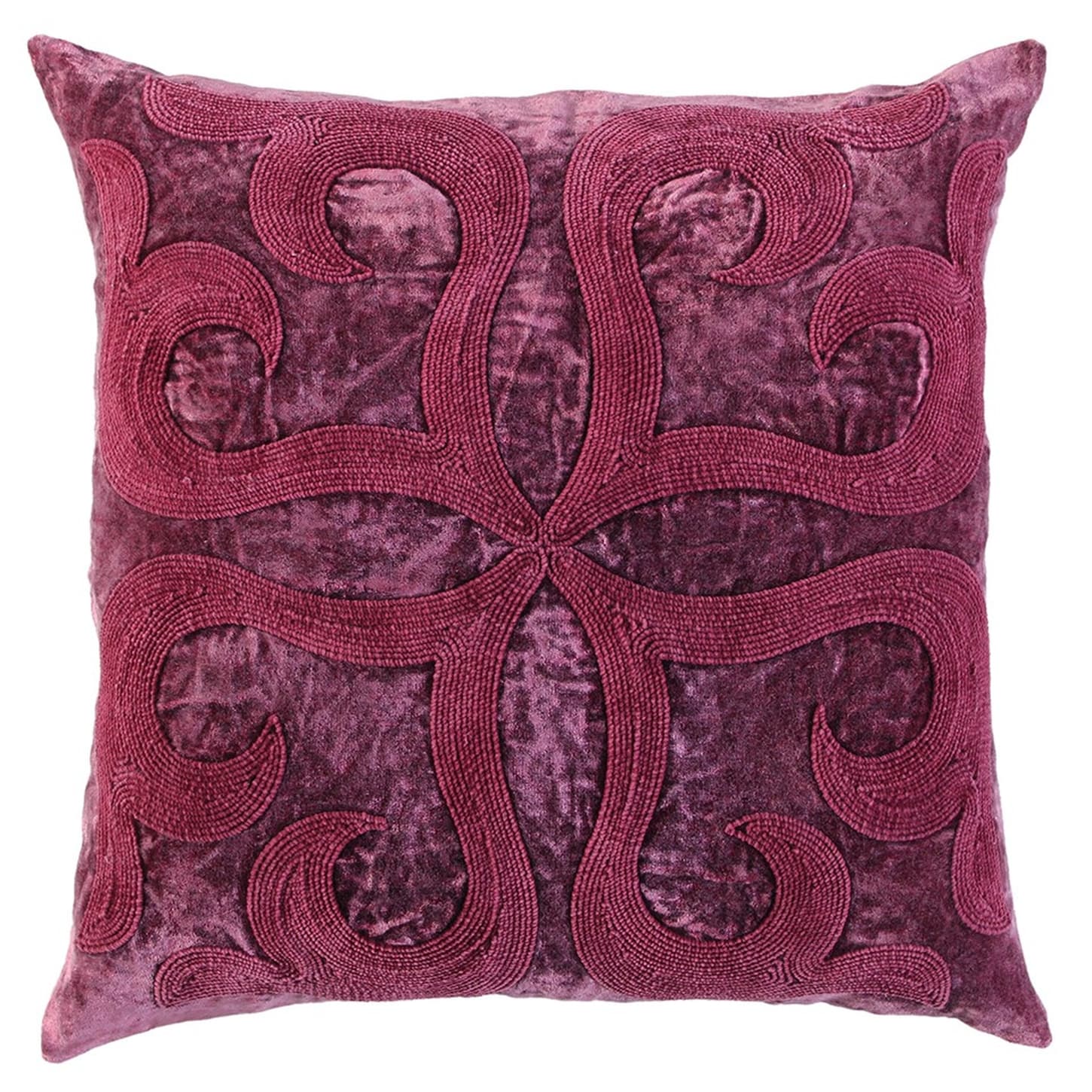 HomeRoots 4000403465 20-in x 20-in Merlot Square Indoor Decorative Pillow