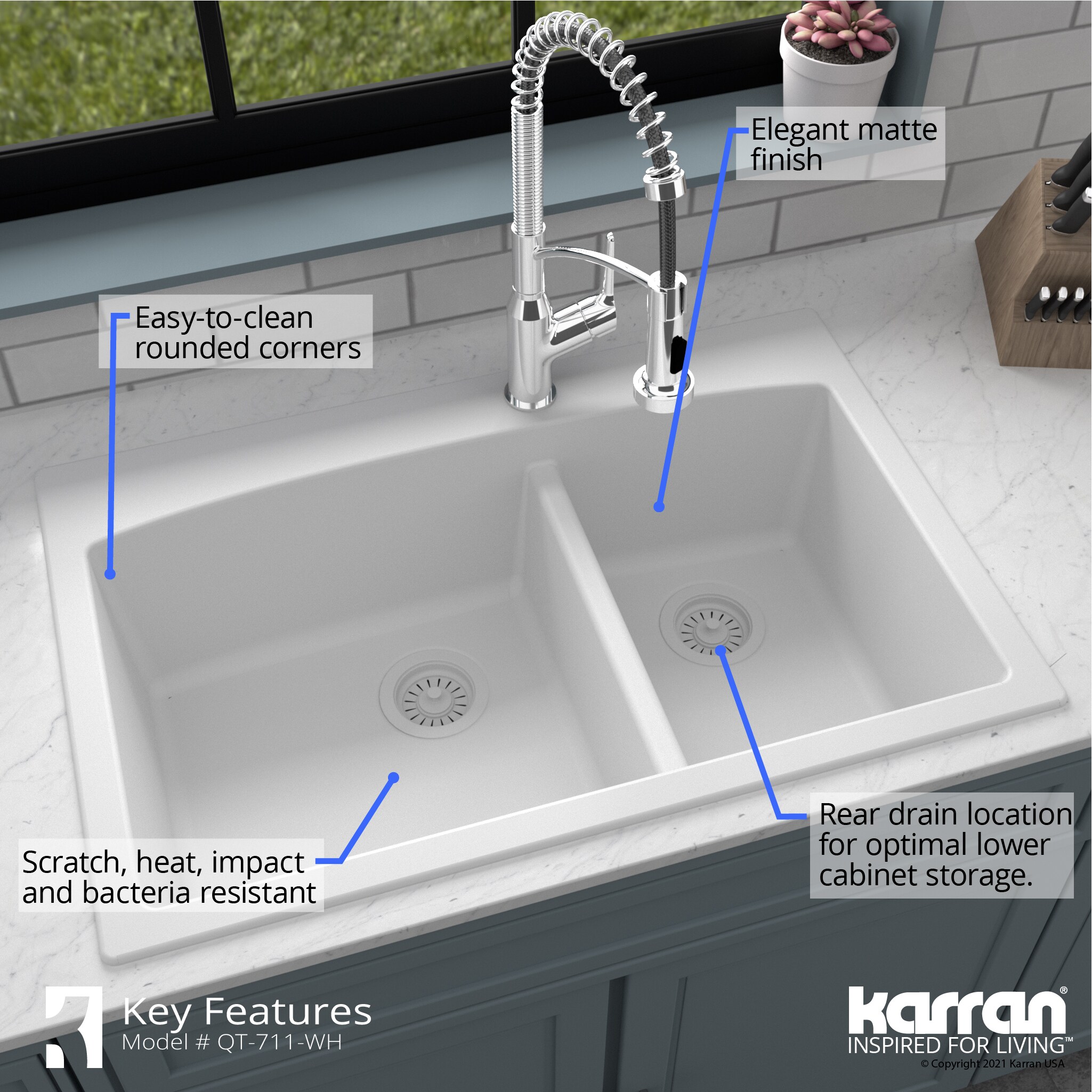 Karran QT-711-WH-PK1 Kitchen-Sinks - View #8