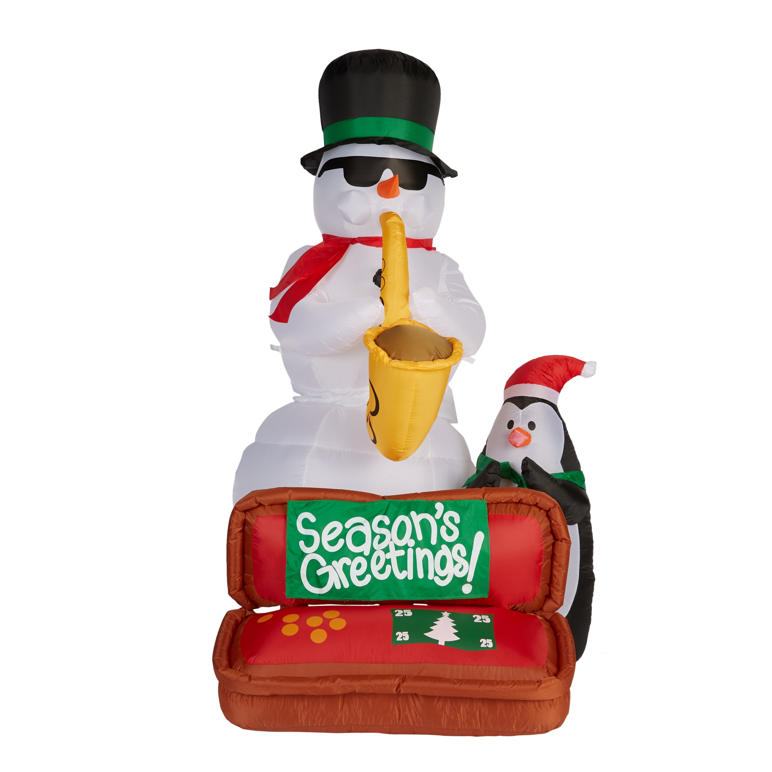 Holiday Living 6.5-ft Animatronic Lighted Snowman Christmas Inflatable at Lowes.com