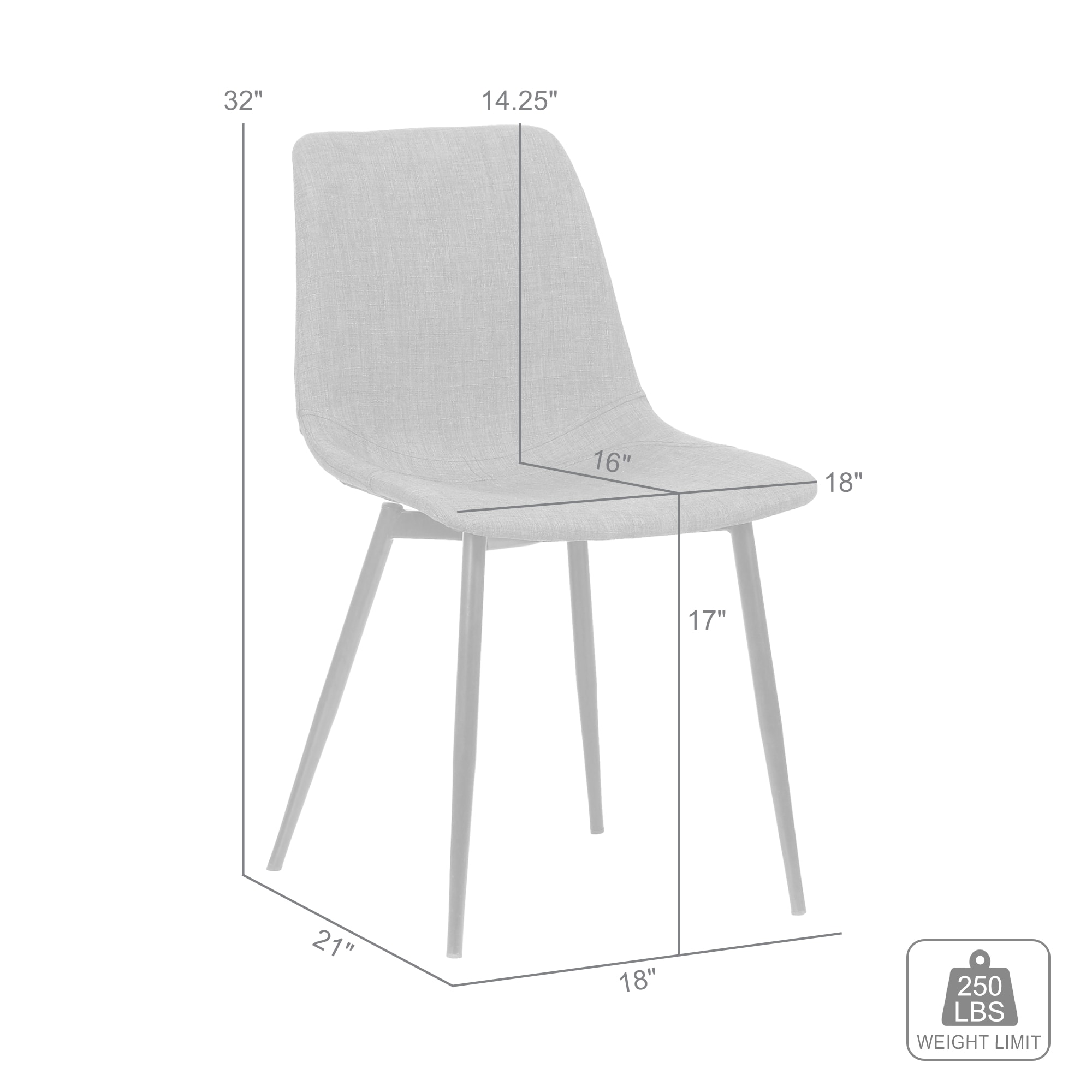 Armen Living LCMOCHCH Dining-Chairs - View #6
