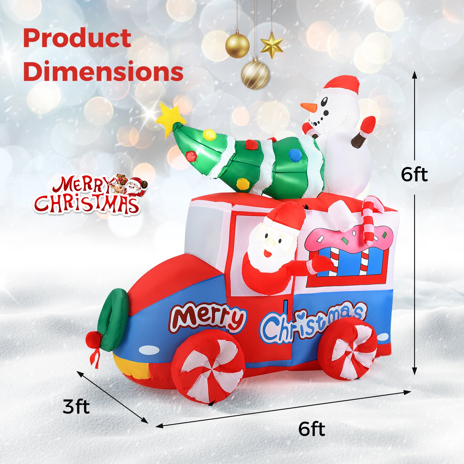 WELLFOR HYG24013US Christmas-Inflatables - View #2