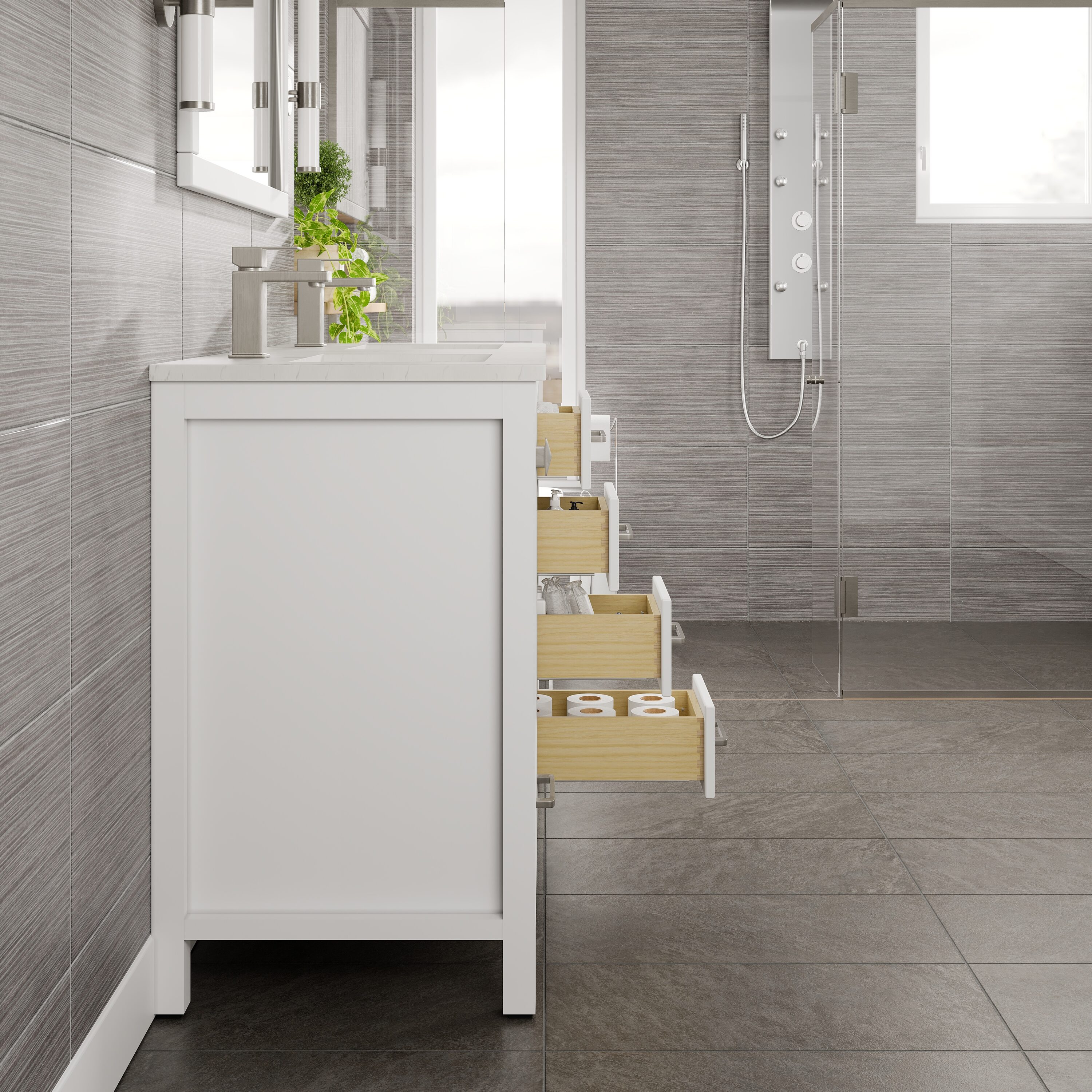 Eviva TVN414-48X18WH-DS Bath-Vanity-Combo - View #5