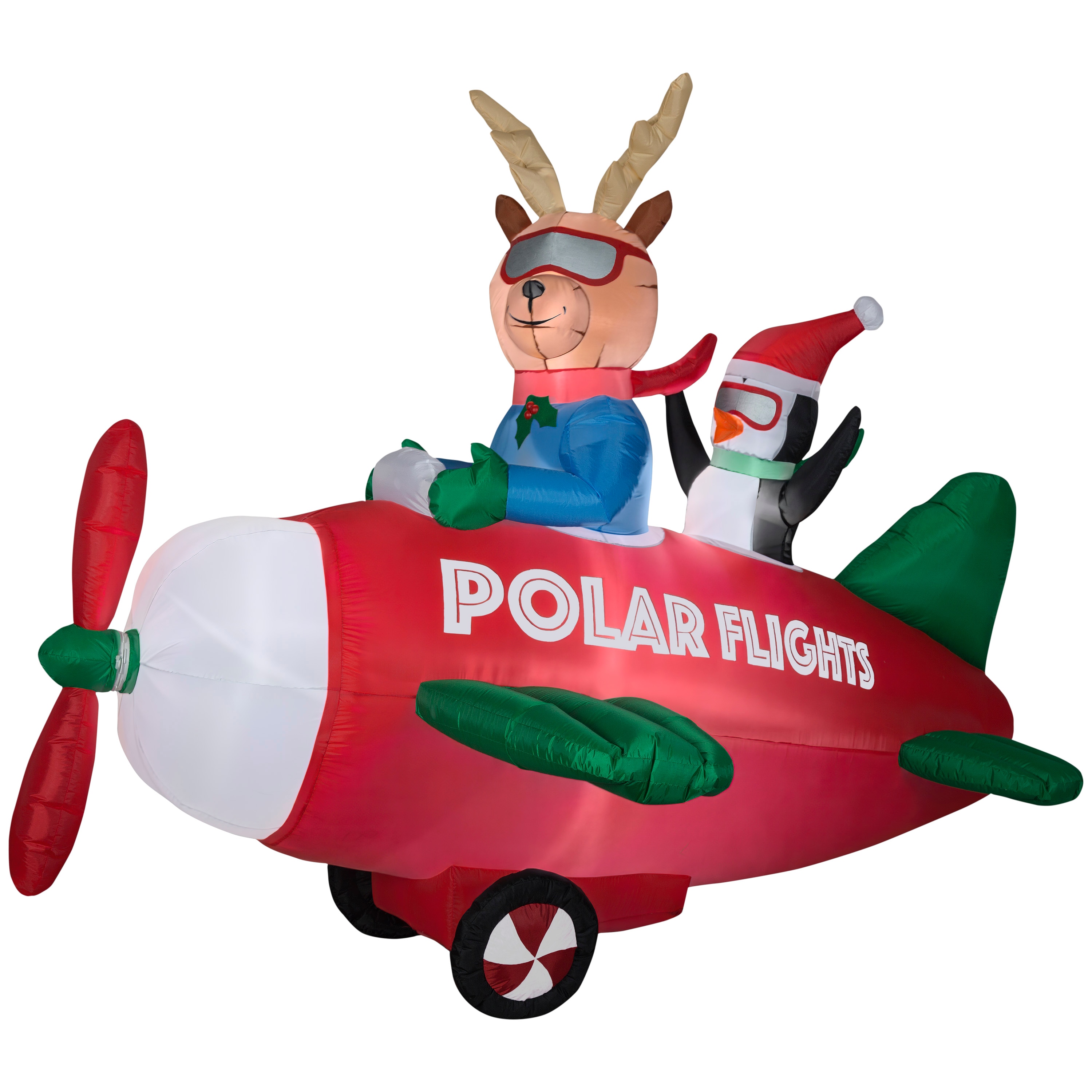 Gemmy G-119556 Animatronic 73.23-Inches Freestanding Reindeer Inflatable with White LED Lights