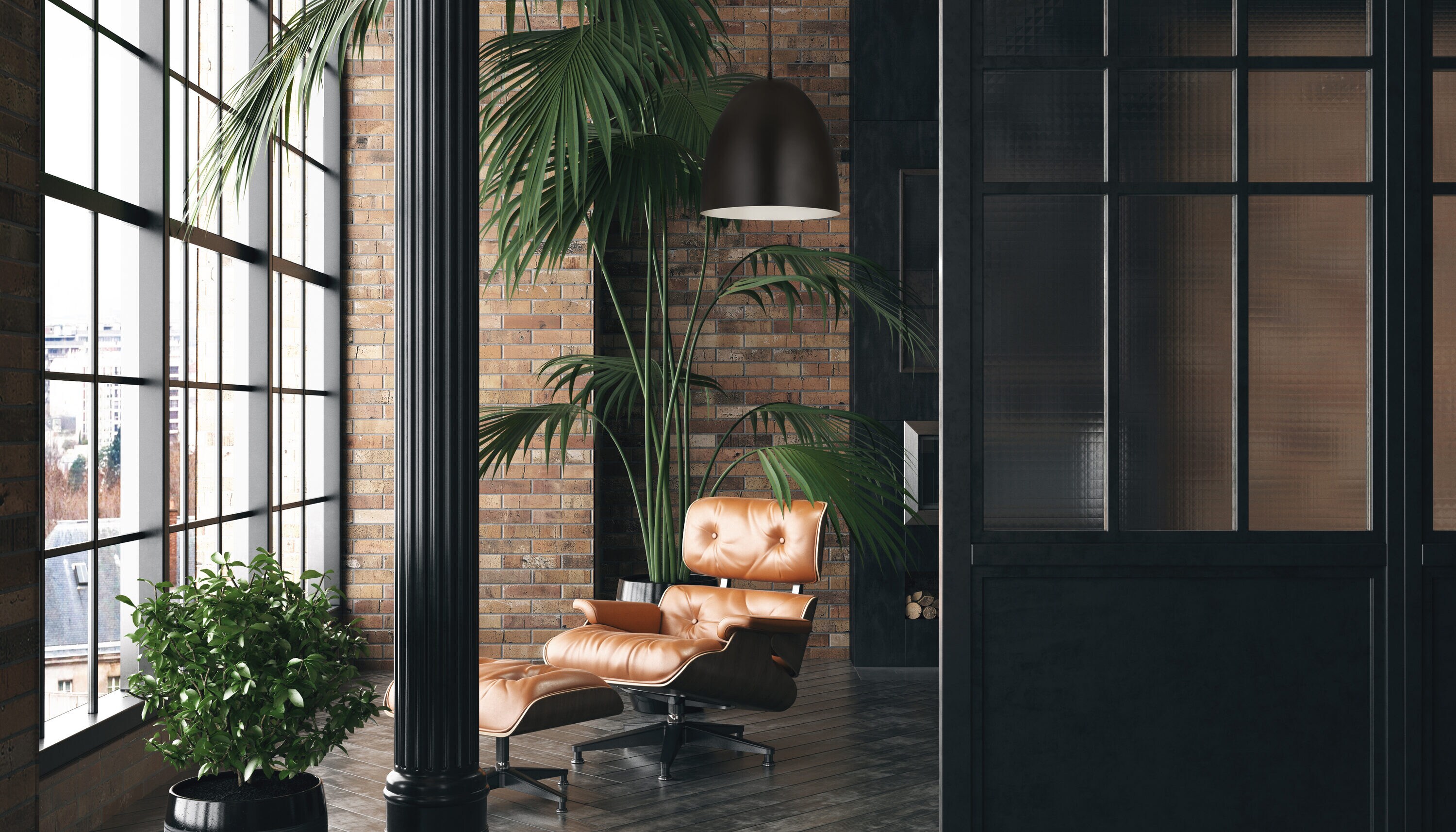 Matte Black Contemporary Dome Pendant Light