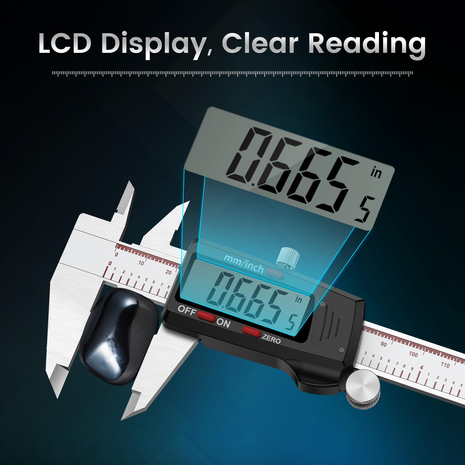 Linder Group Inc Digital caliper 6 inch stainless steel measuring tool ...