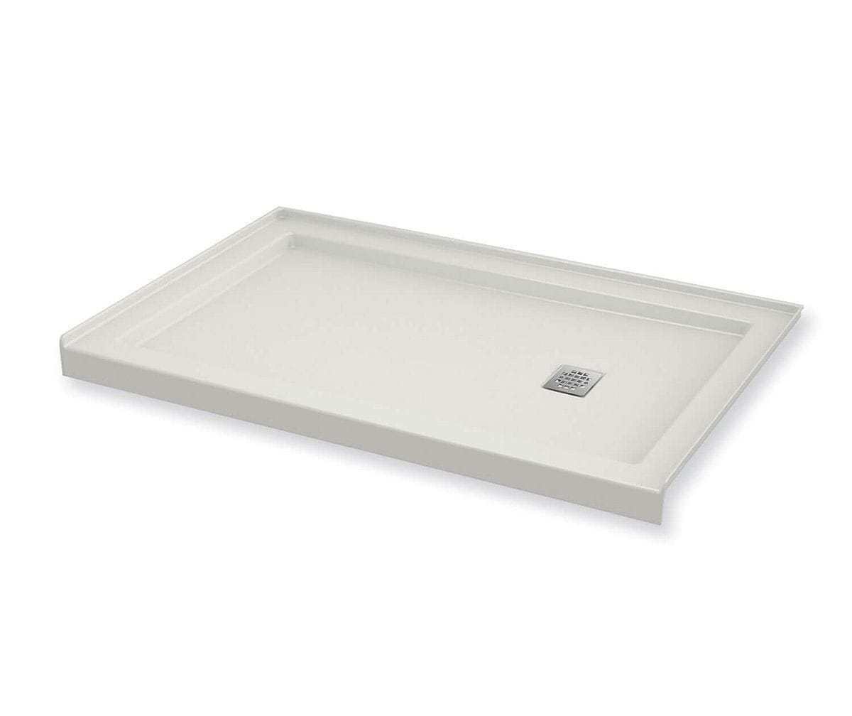 MAAX 420006-R-501-001 B3Square 35.88-in W x 59.88-in L White Rectangle Shower Pan Base with 3-in H Threshold (Right Drain)