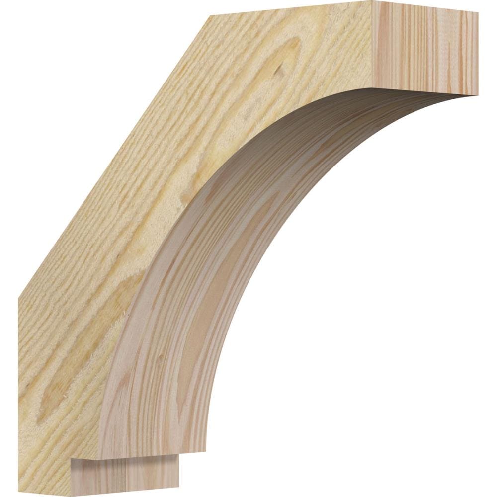 Ekena Millwork BRC04X12X12IMP00RDF 4-in x 12-in x 12-in Douglas Fir Wood Imperial Rough Sawn Knee Brace