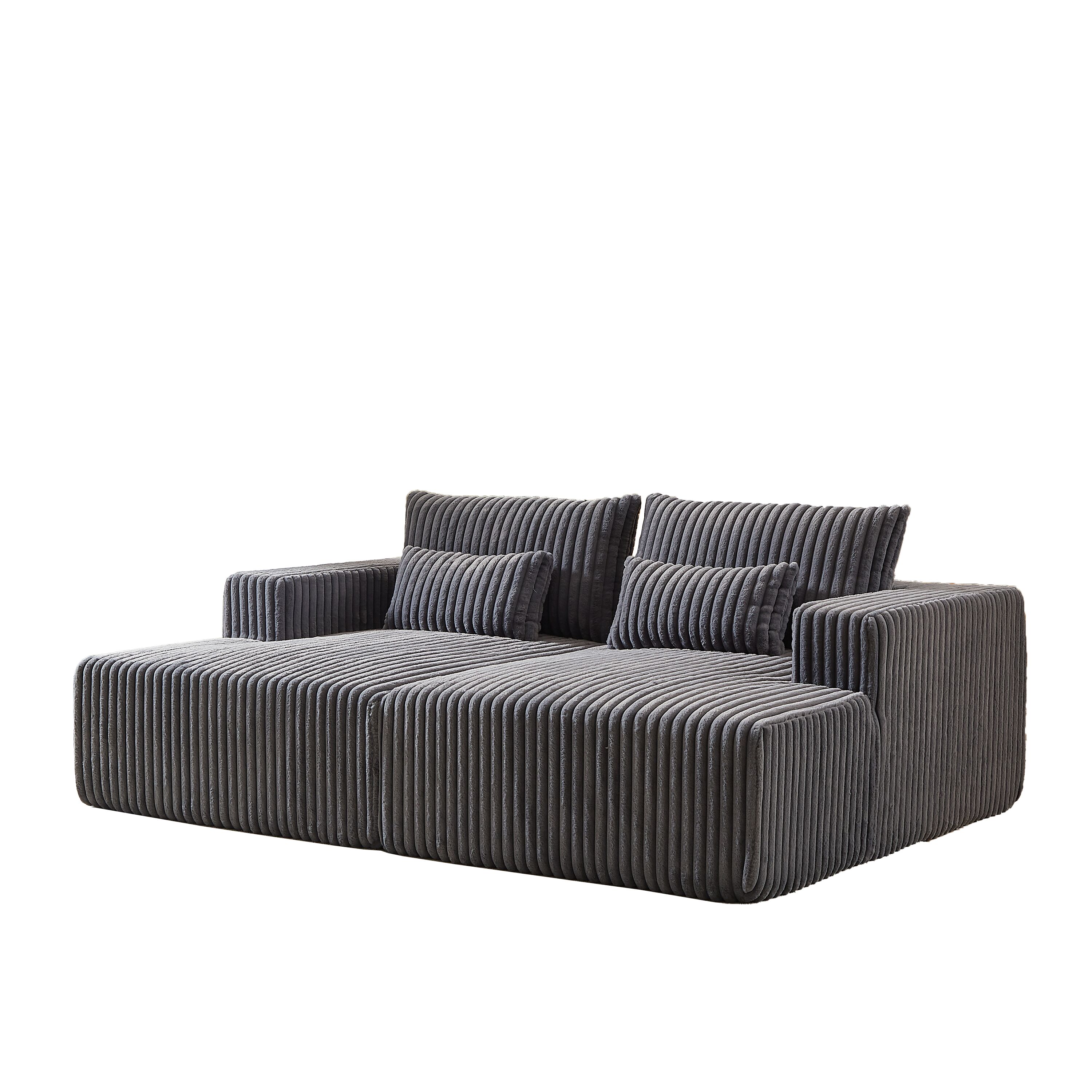 Runesay AR36 Gray Contemporary/Modern Polyester Full Sofa bed