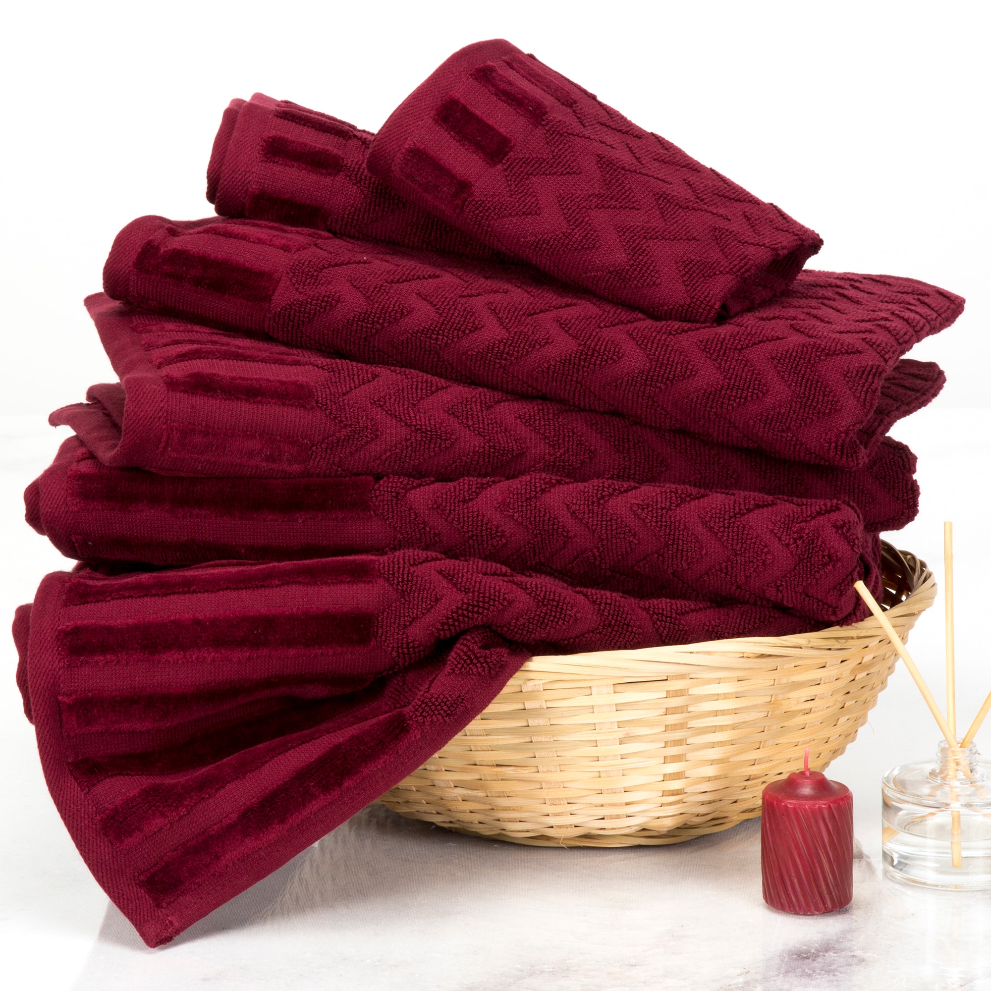Hastings Home 6-Piece Chocolate Cotton Bath Towel Set (Bath Towels) in the Bathroom  Towels department at