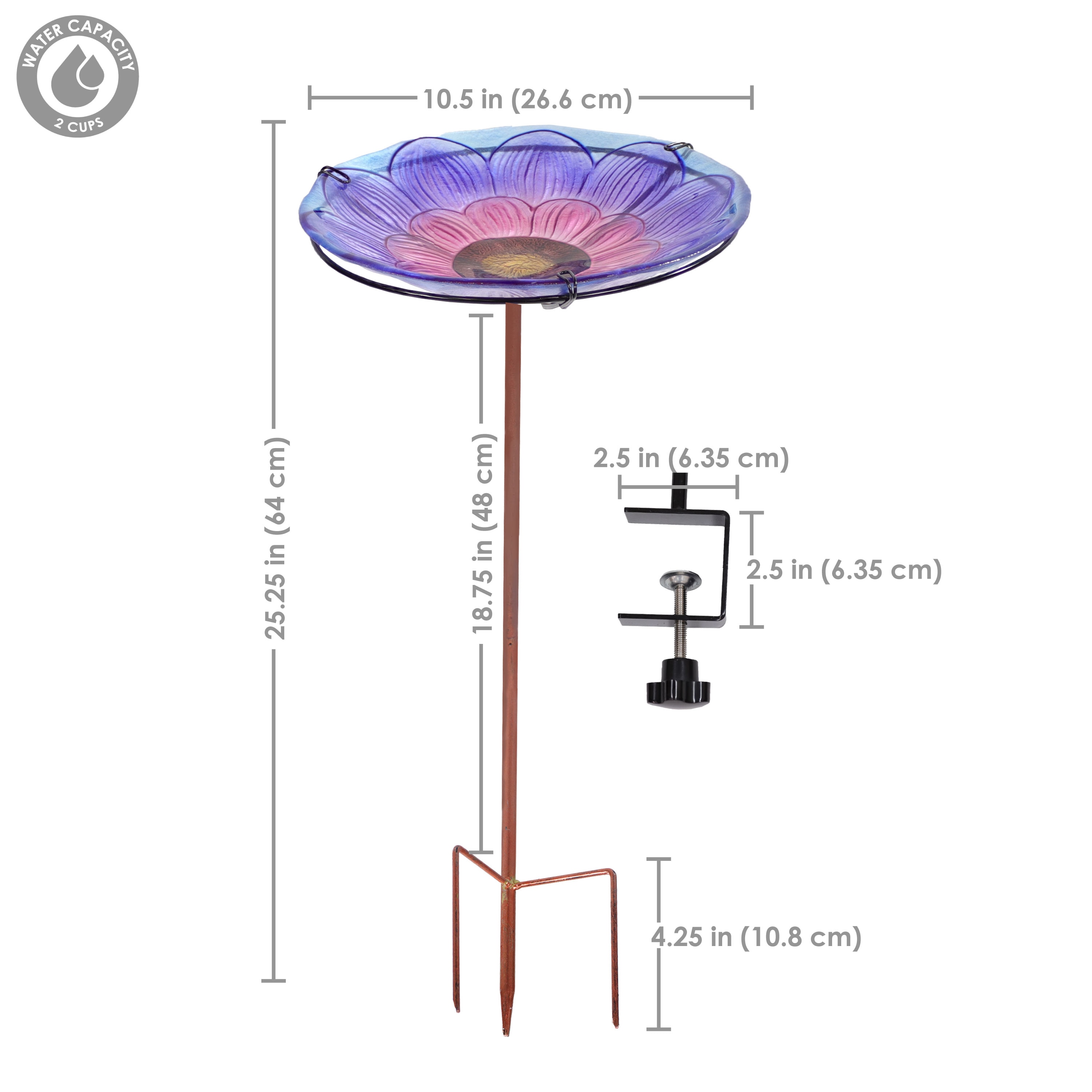Sunnydaze Decor HB-165 birdbaths - View #3