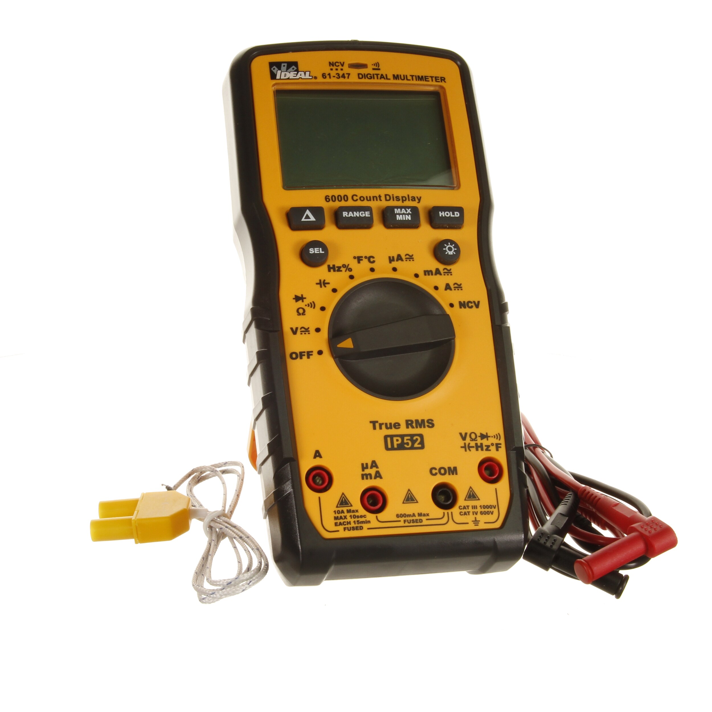 Stanley 300v 7 Function Digital Multimeter Tool With Test Leads Cat III 