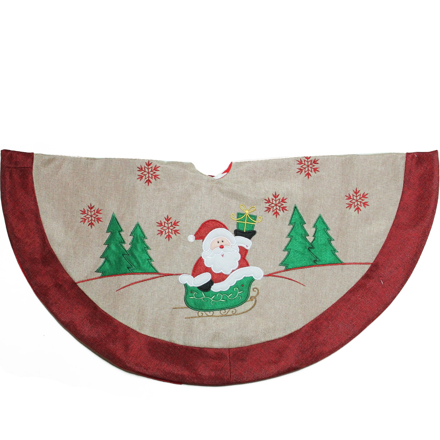 Northlight Seasonal 36in. Santa Embroidered Christmas Tree Skirt -  32585286