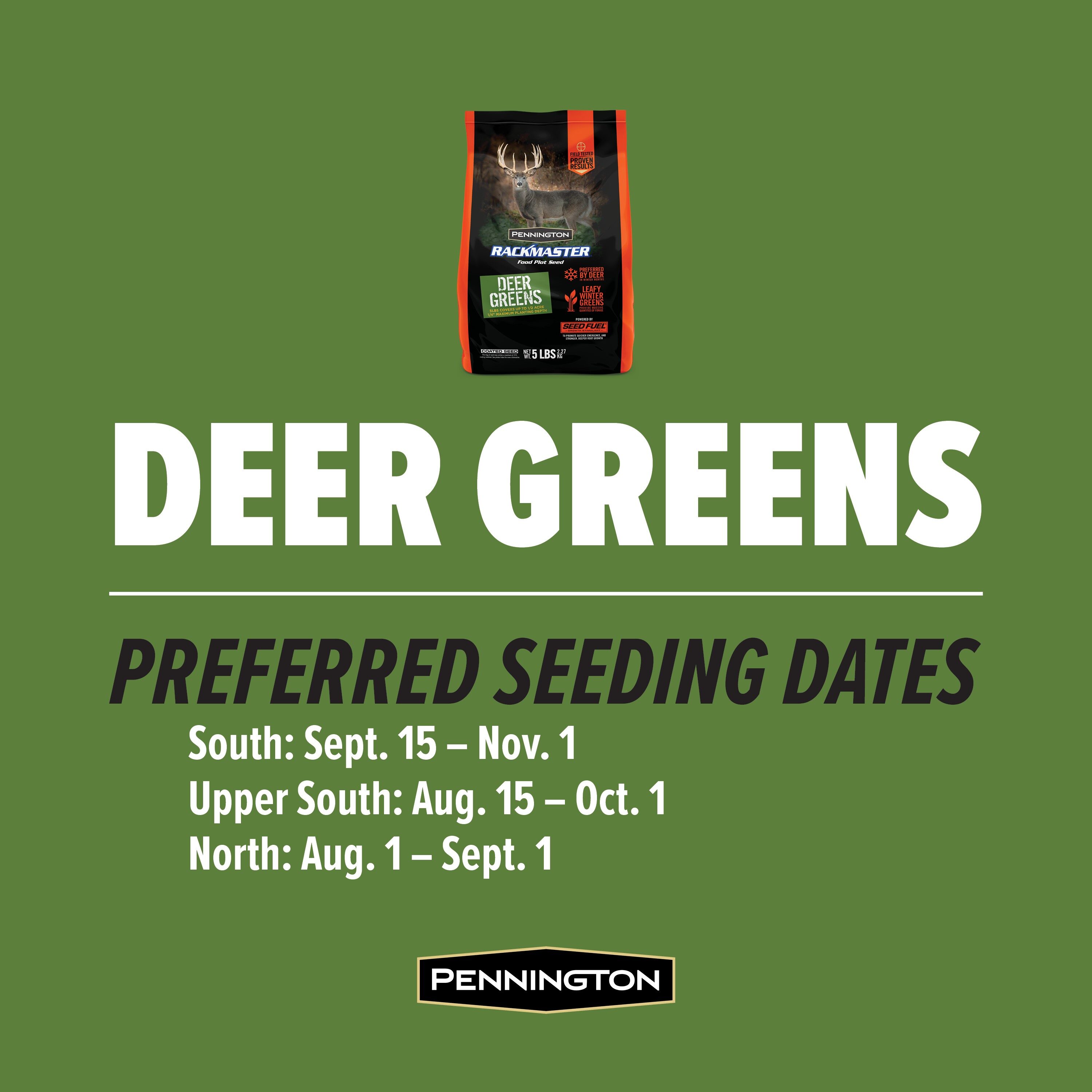 Pennington Rackmaster Deer Greens Food Plot Seed 5 Lb Mixtureblend Grass Seed In The Grass Seed