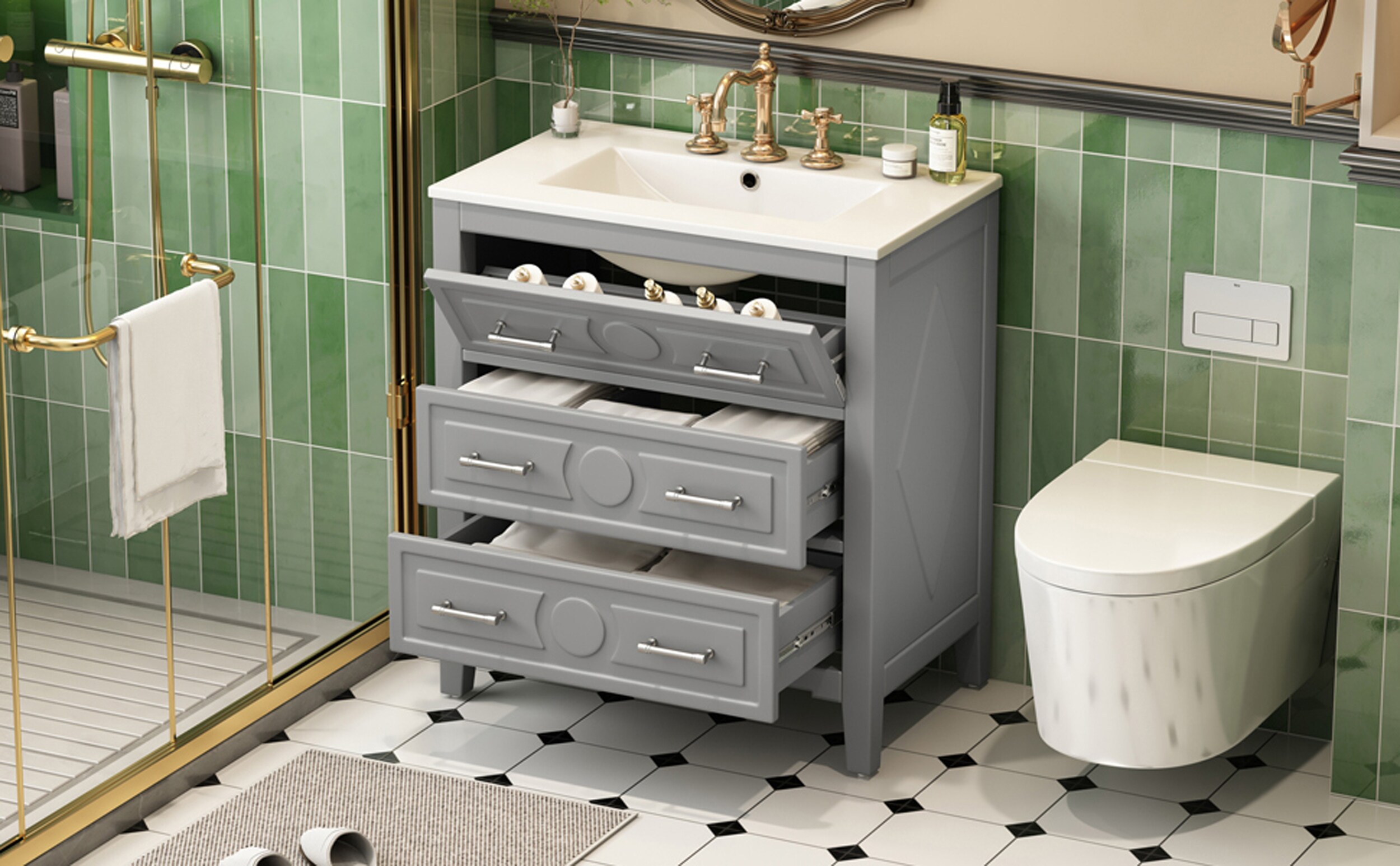 ModernLuxe L3P-N710P246209E Bath-Vanity-Combo - View #15