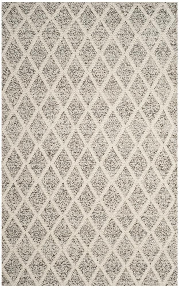Safavieh NAT711A-5 Natura Isto 5 x 8 (ft) Synthetic Ivory/Stone Rectangular Indoor Trellis Coastal Area rug