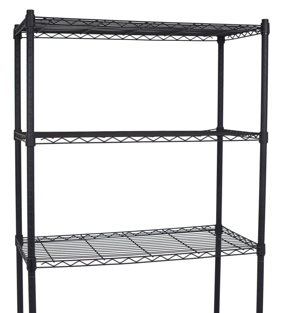 BirdRock Home 36-in W x 72-in H Steel Black Freestanding Utility ...