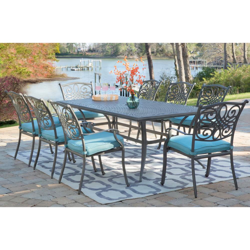 Hanover TRADDNG9PC-BLU Patio-Dining-Sets - View #5