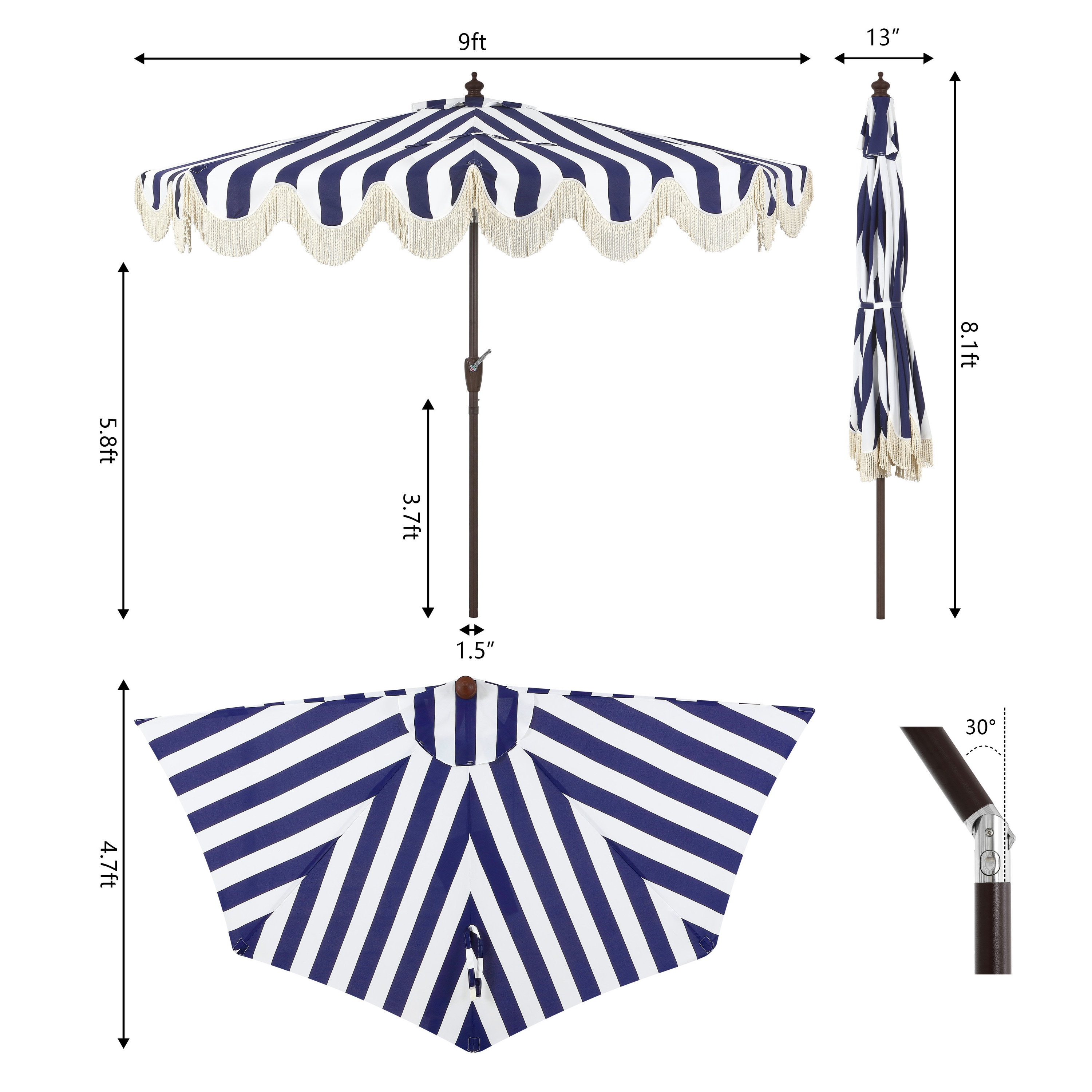 JONATHAN  Y UMB1201B Umbrellas-2 - View #4