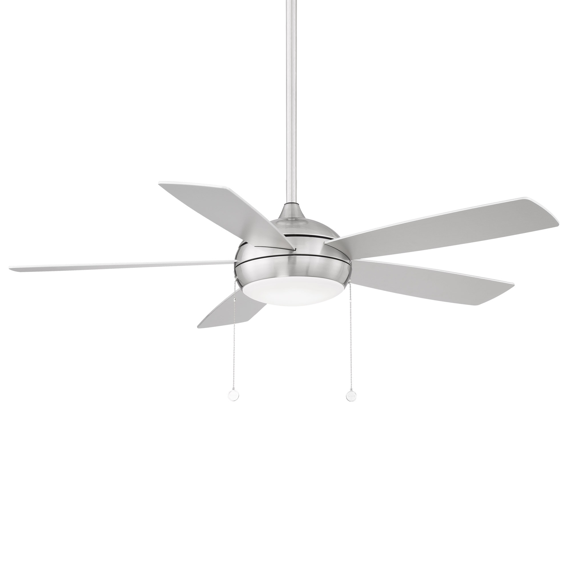 WAC Lighting F-033L-BN Disc II 52-in Integrated LED Outdoor Brushed Nickel with Brushed Nickel Blades Ceiling Fan With Light ( 5 -Blade )