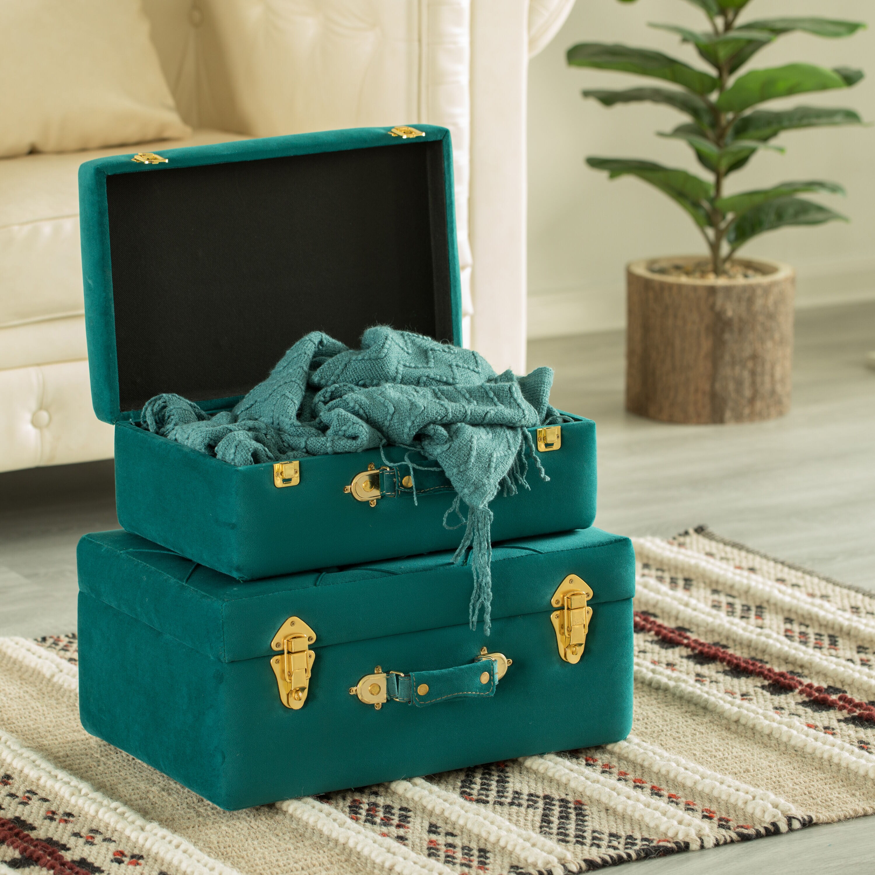 Vintiquewise QI003982-GN Storage-Trunks - View #6