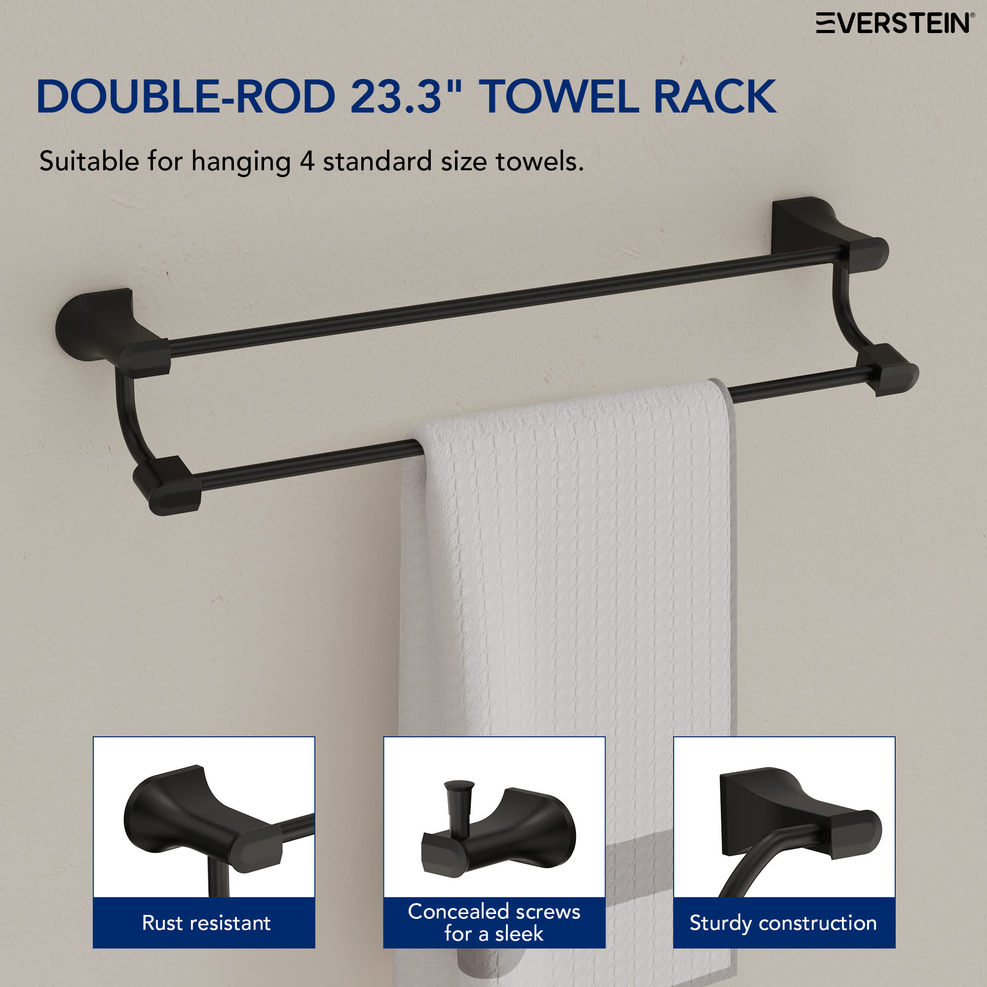 EVERSTEIN SFS-2006-BK Decorative-Bath-Hardware-Kits - View #4
