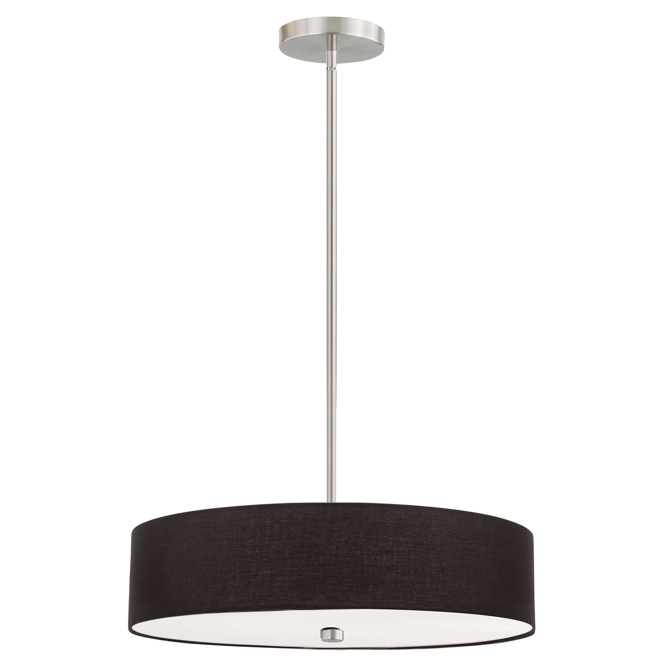 Dainolite 571-204P-SC-BK Everly 4 -Light Black Transitional Drum Medium Hanging Pendant light