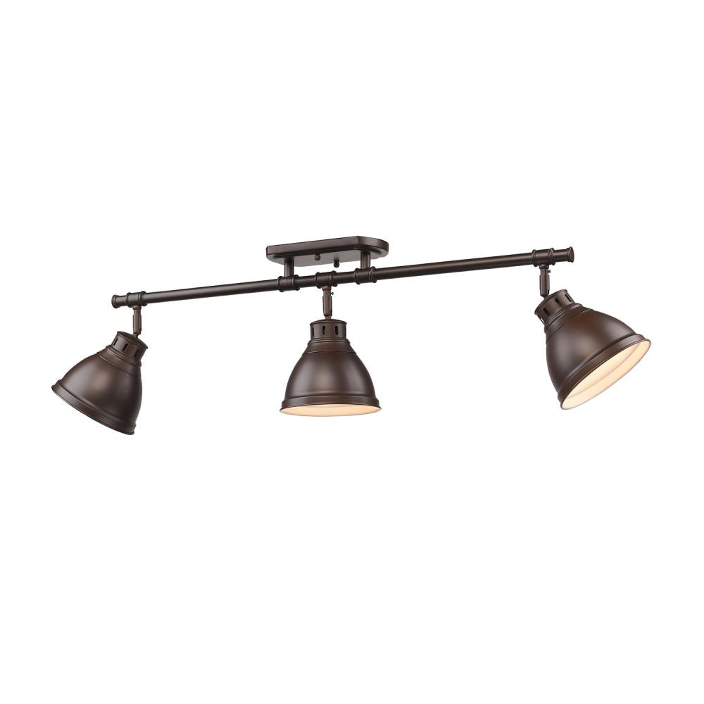 Golden Lighting 3602-3SF RBZ-RBZ Duncan 3 -Light 35.38-in Oil rubbed Bronze Semi Flush Mount Light