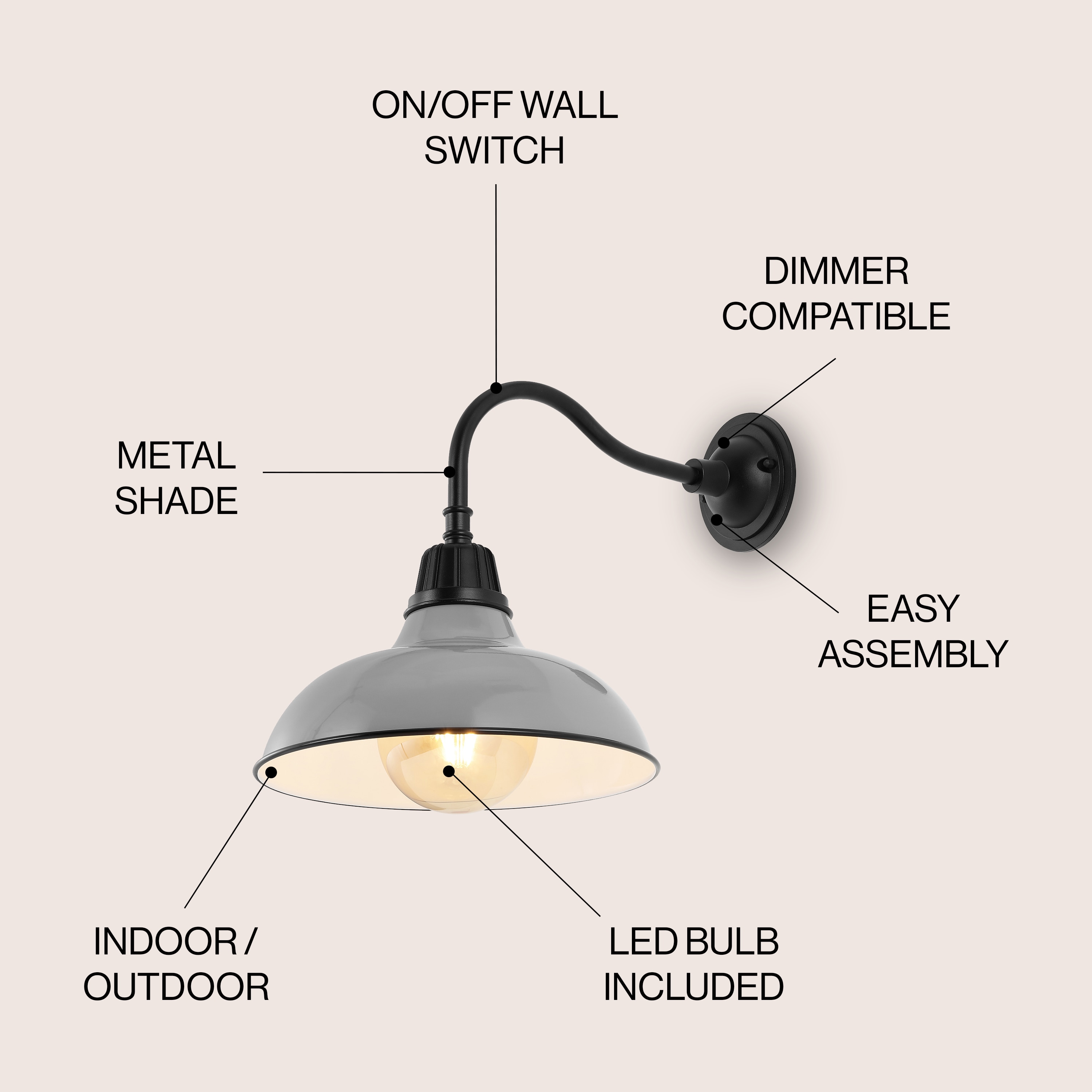 JONATHAN  Y JYL7613D Outdoor-Wall-Lighting - View #3