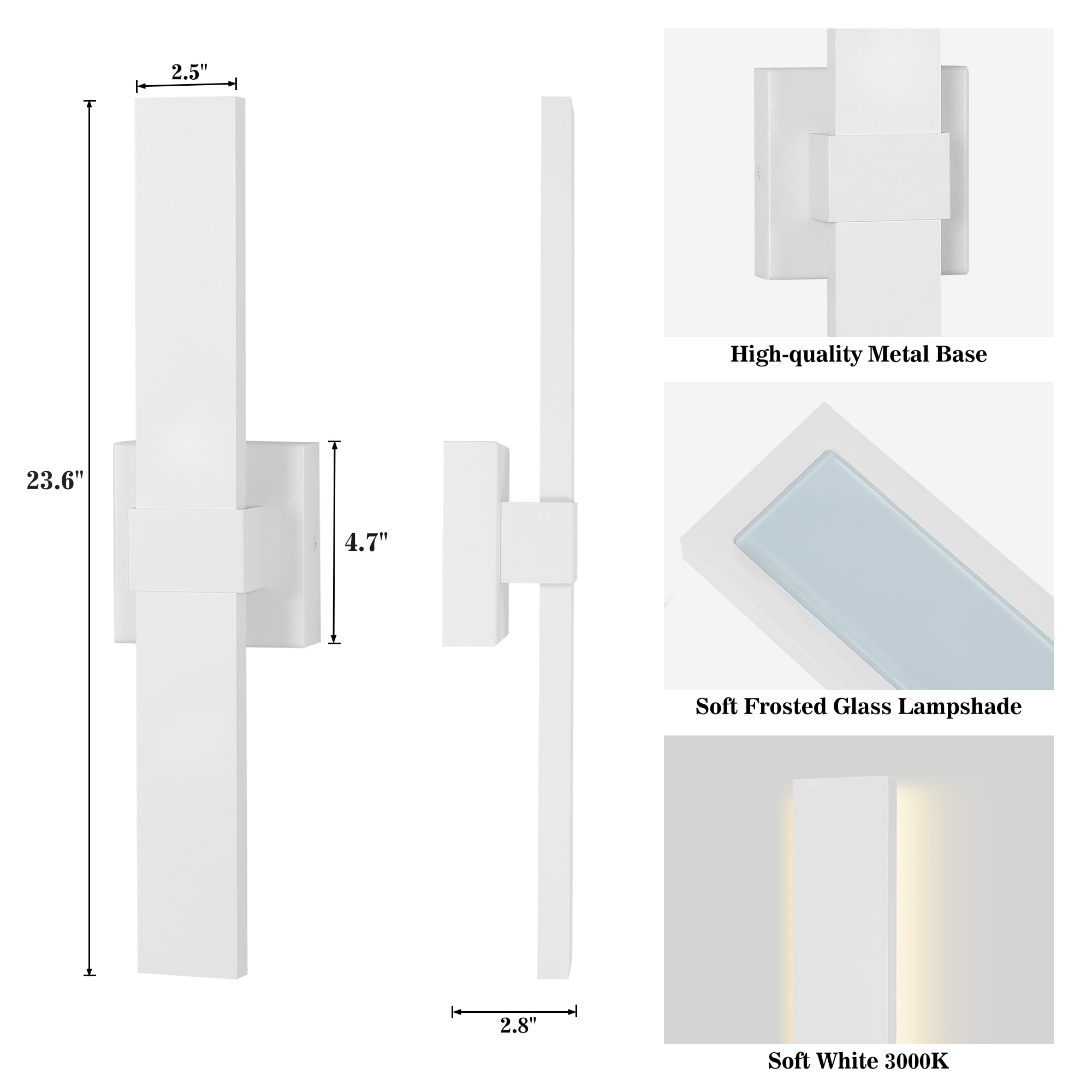 LamQee 06FTL0276BWT Outdoor-Wall-Lighting - View #5