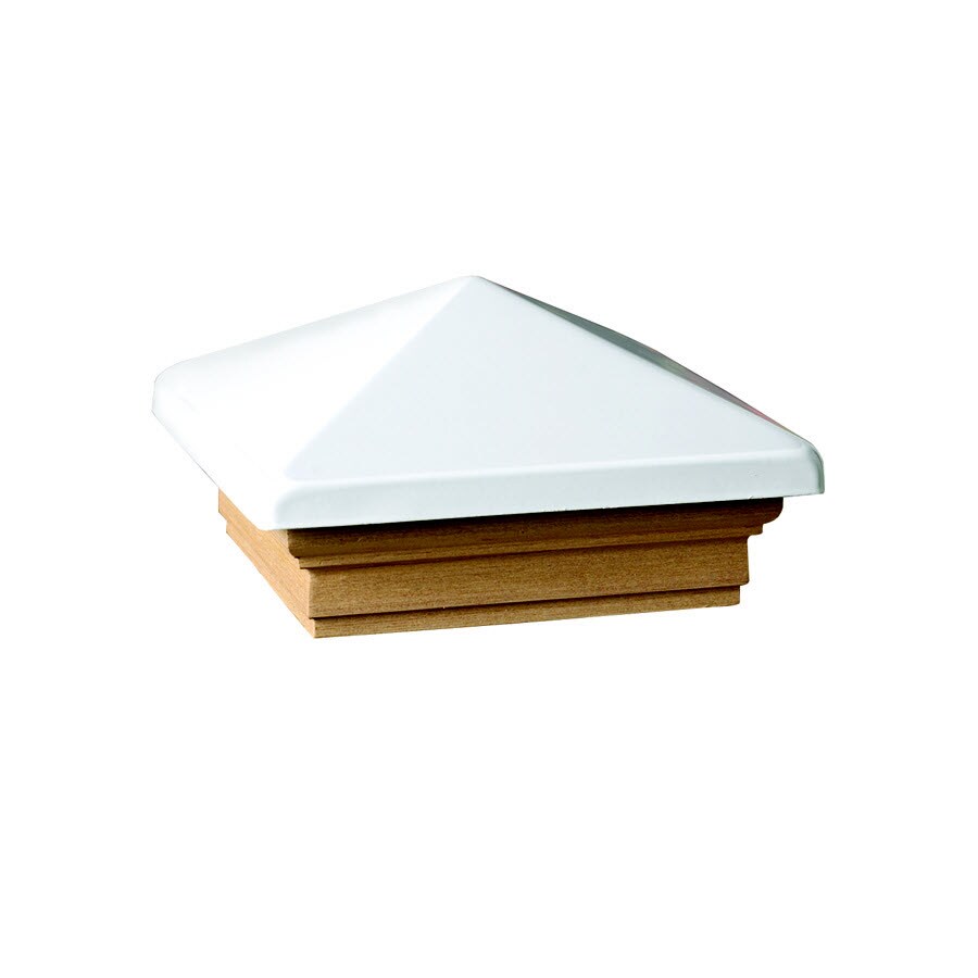 Deckorators 72327 4-in x 4-in White Plastic Pine Deck Post Cap
