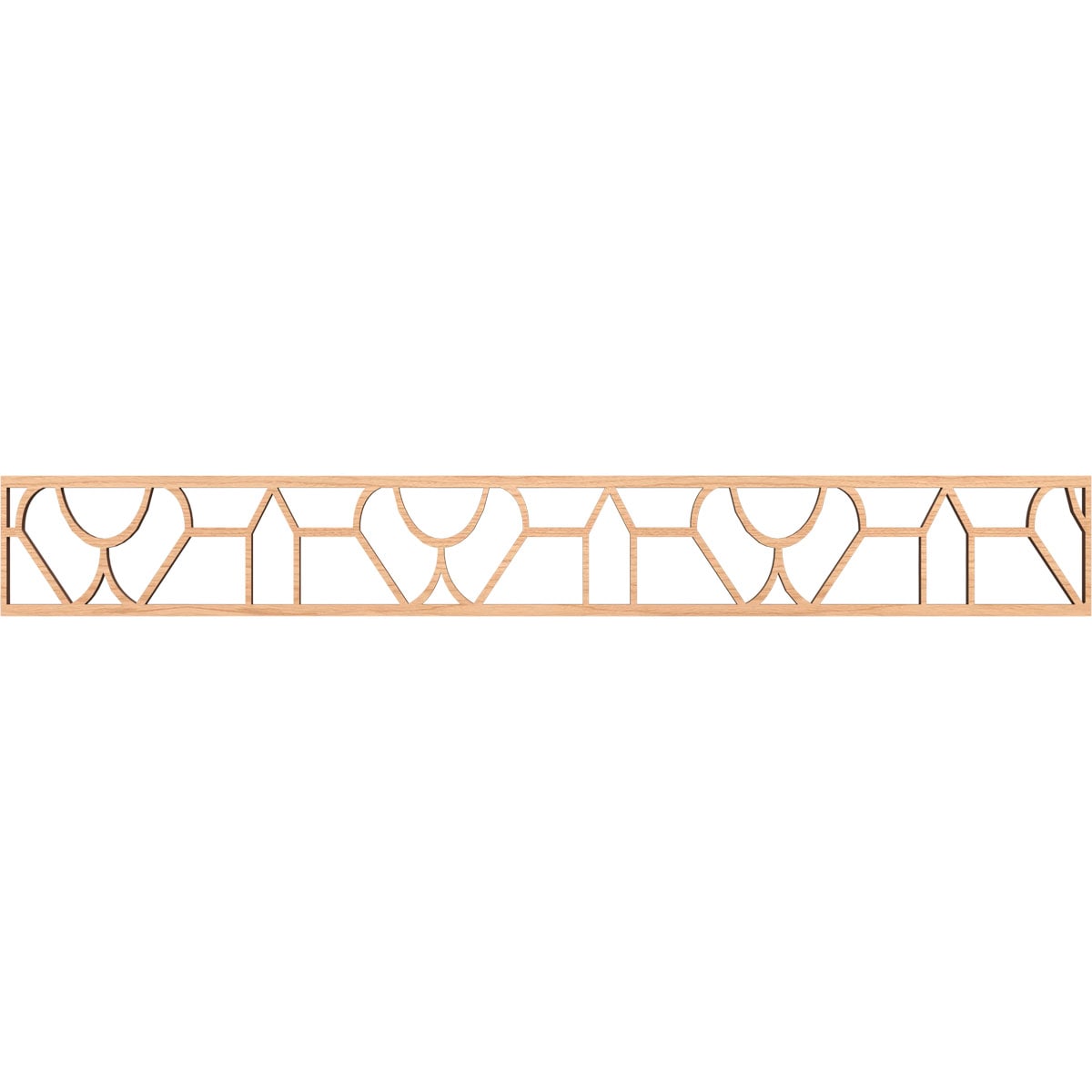 Ekena Millwork MLDB06X46WHIHI Whitechapel Fretwork Flat Trim 6-in x 3.86-ft Hickory Brown Unfinished 2156587 Pierced Wall Panel Moulding