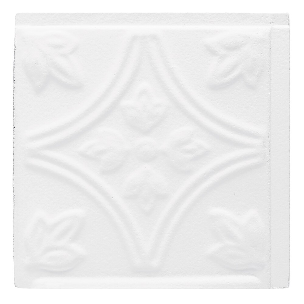 Armstrong Ceilings TinCraft White Mineral Fiber Drop Ceiling Tile Sample