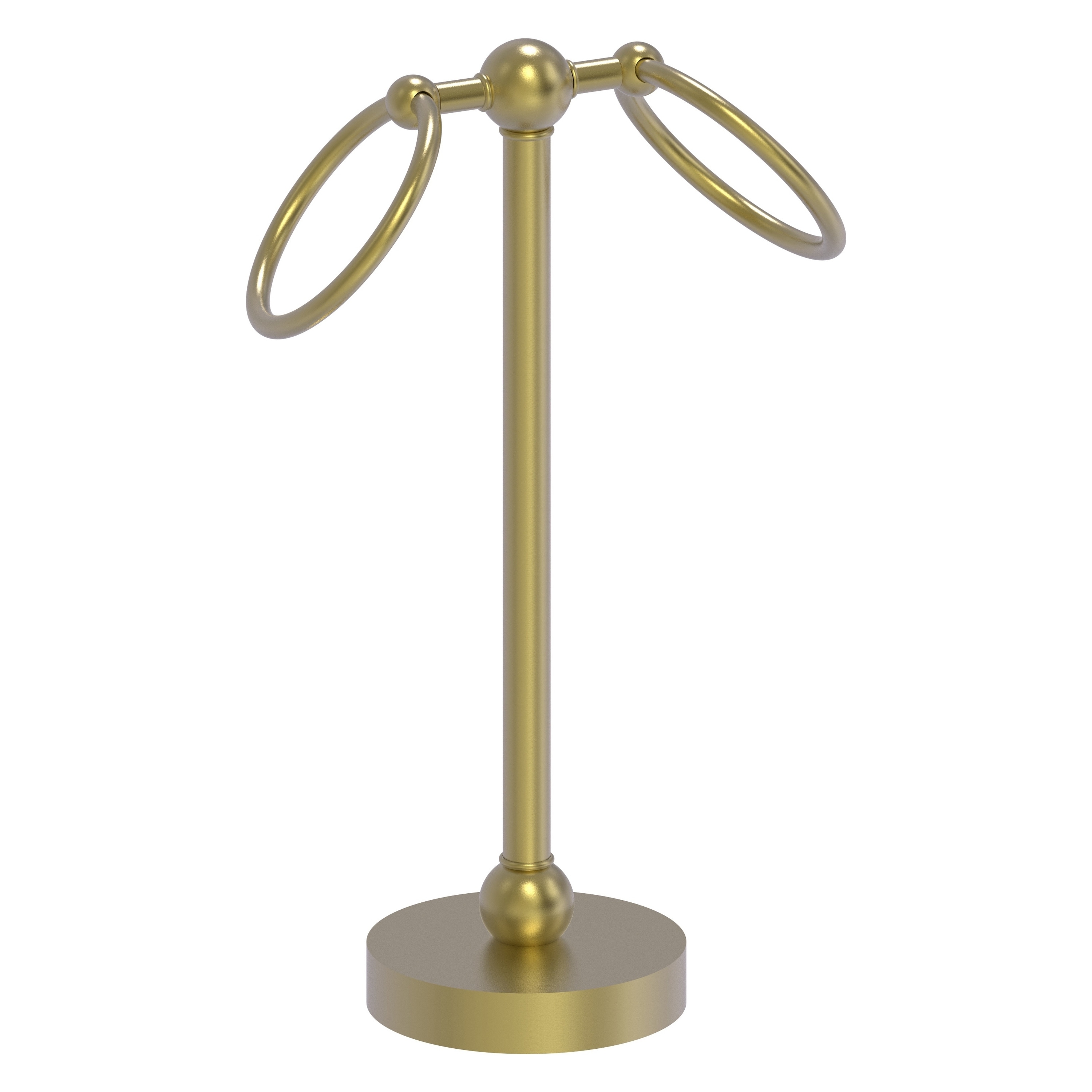 Allied Brass GL-53-SBR Satin Brass Freestanding countertop Double Towel Ring