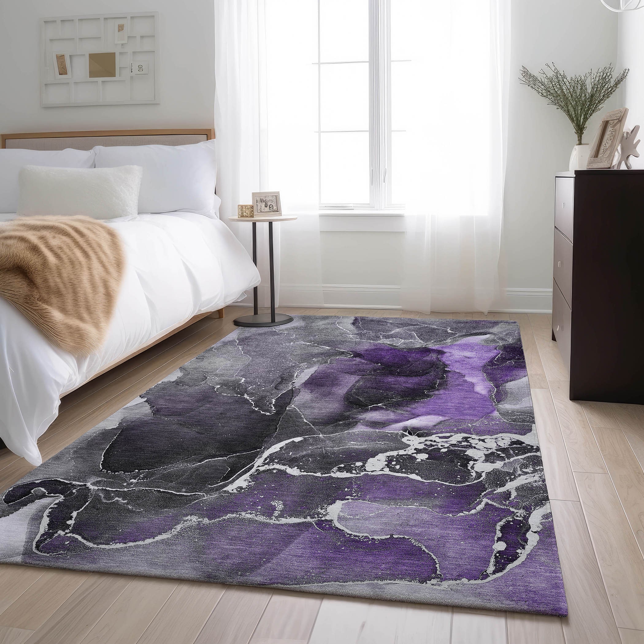 Addison Rugs AMF545GY8X10 Mayfield AMF545GY 8 x 10 (ft) Loomed Polyester Gray Rectangular Indoor Geometric Machine washable Area rug
