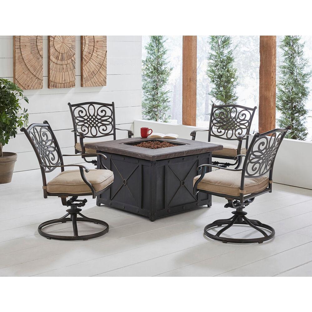 Hanover TRAD5PCDSW4FP-TAN Patio-Conversation-Sets - View #10