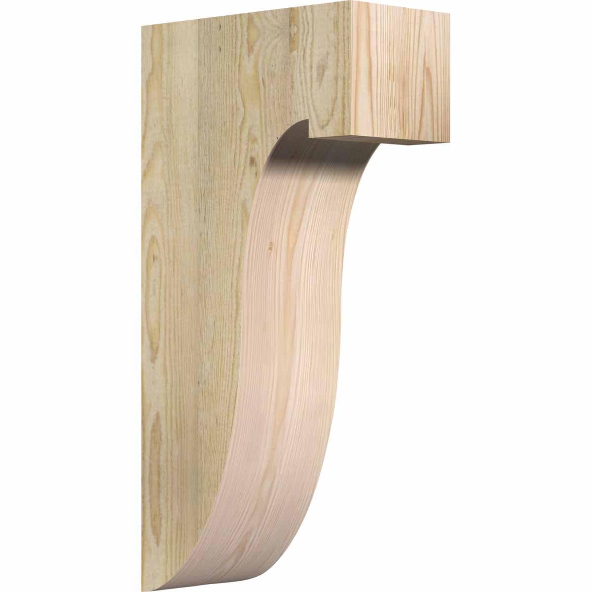 Ekena Millwork COR06X12X24DEL00RDF 6-in x 12-in x 24-in Del Monte Unfinished Douglas Fir Wood Paintable/Stainable Corbel