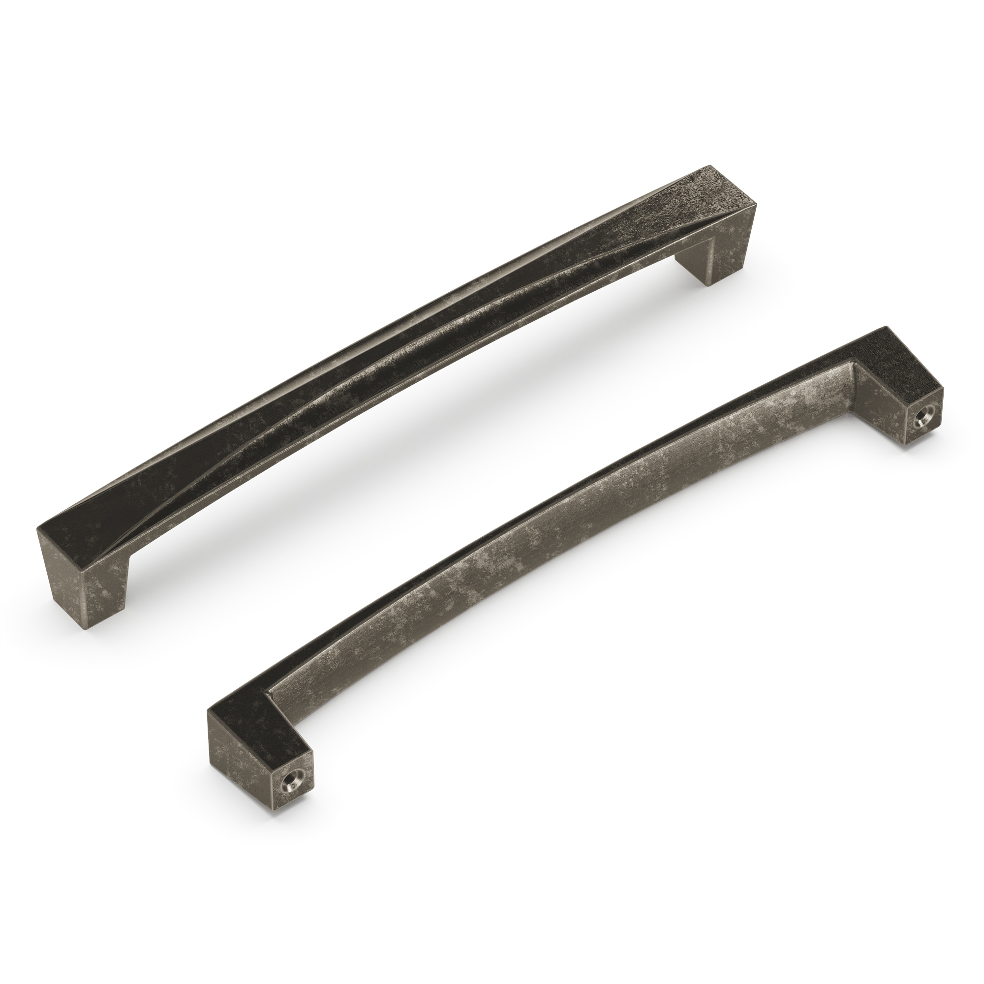 Hickory Hardware H076132-BNV Crest 6-5/16-in , 160mm Center to Center Black Nickel Vibed Rectangular Handle