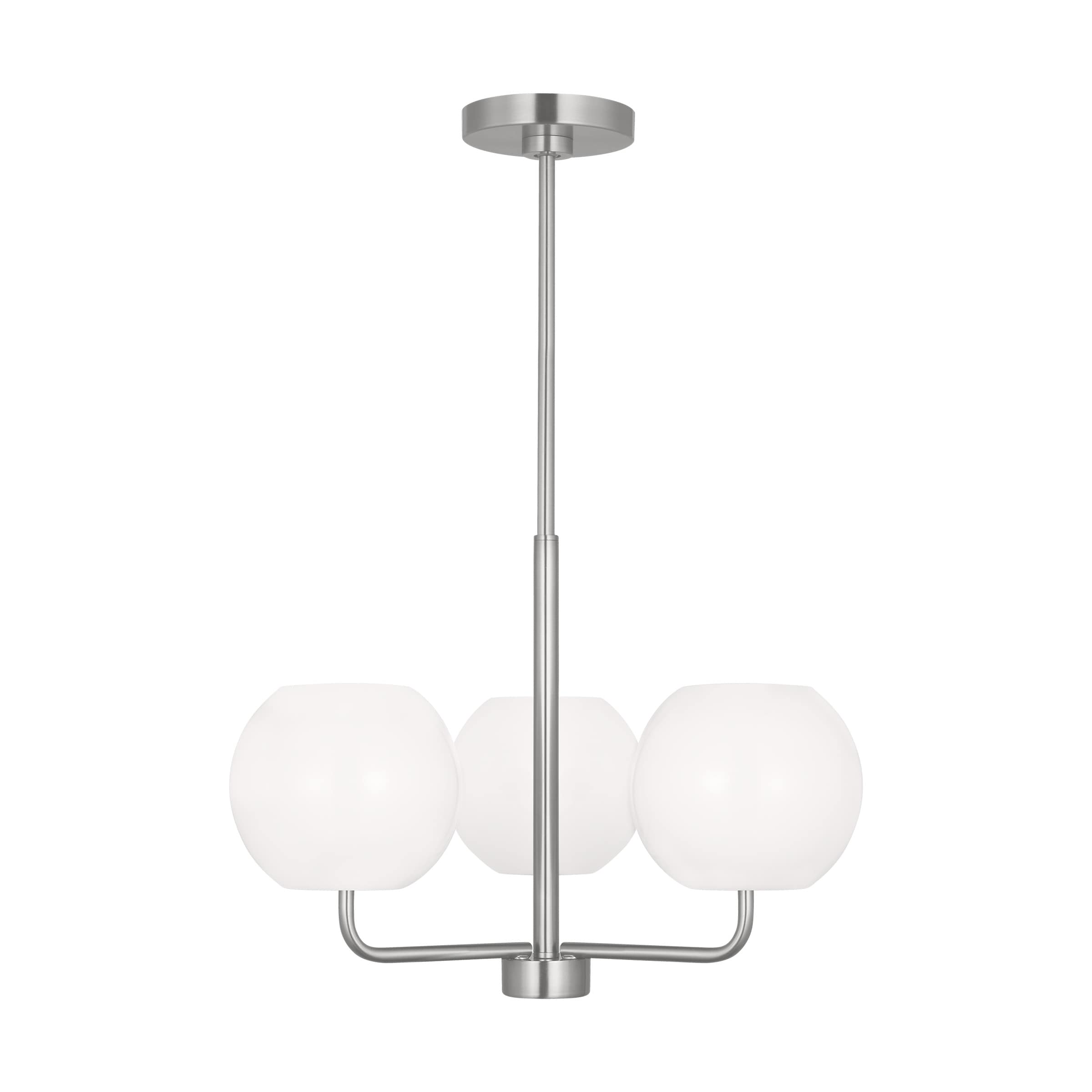 Generation Lighting GLC1043BS Rory 3 -Light Brushed Gray Modern/contemporary For Use in Dining Rooms, Foyers, Living Rooms Chandelier