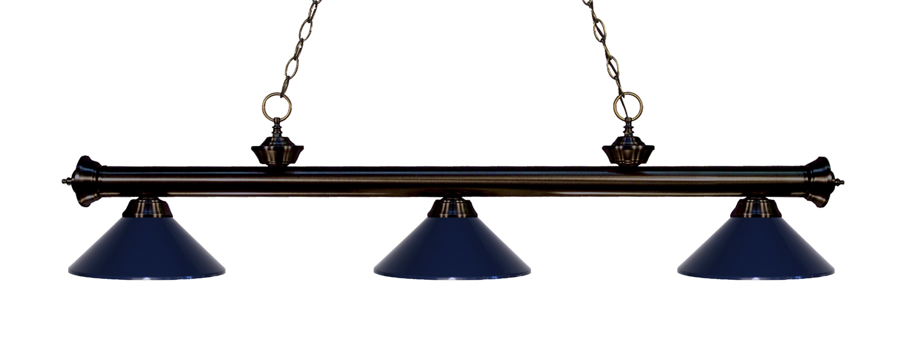 Z-Lite 200-3BRZ-MNB Riviera Bronze Incandescent Medium base (E-26) Pool Table Lighting
