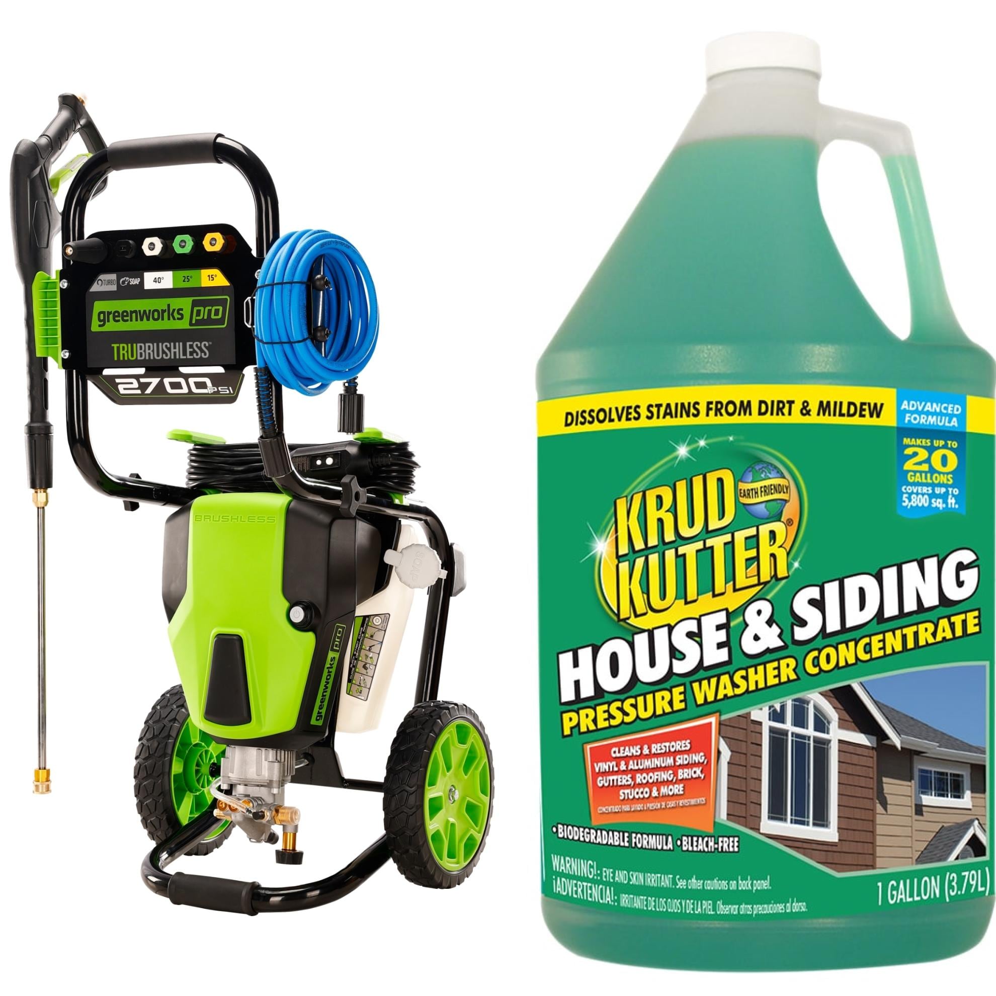 Shop Greenworks Pro 2700 Pressure Washer with House and Siding Krud ...