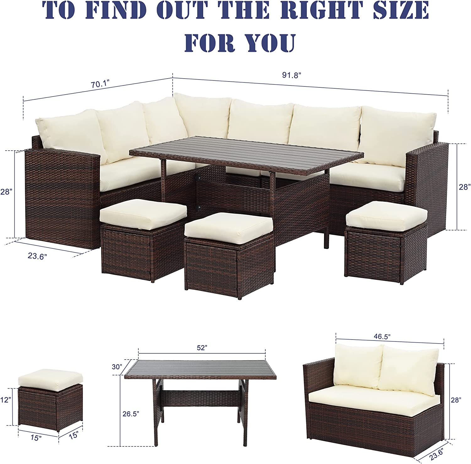 Forclover CTR-S00022 Patio-Conversation-Sets - View #3