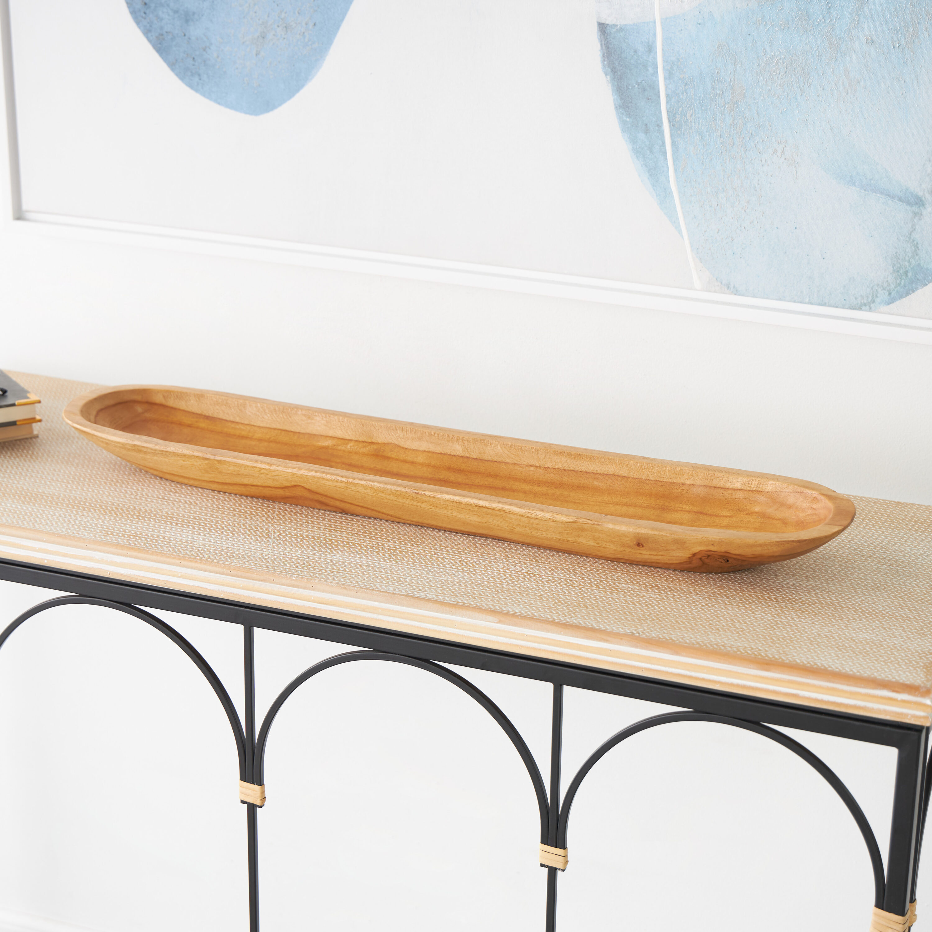 Grayson Lane 39184 Brown Wood Industrial Decorative tray