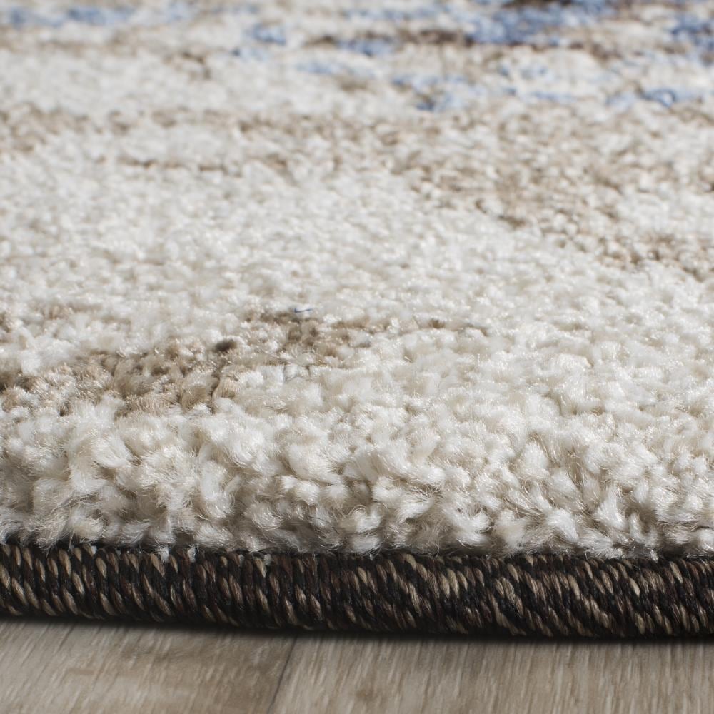 Abstract Multicolor Shag Synthetic Area Rug 6' x 9'