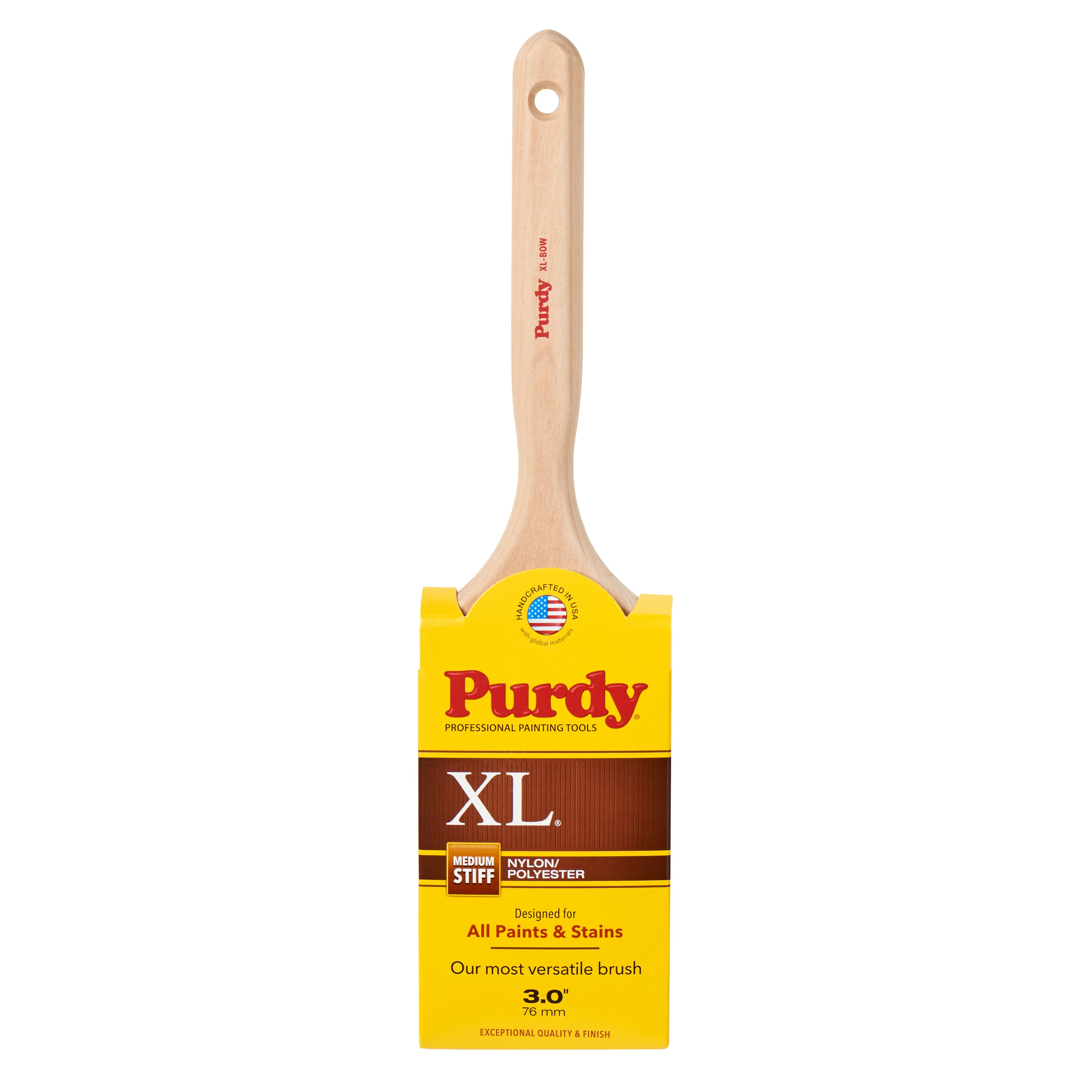 Purdy 144064330 3-in Reusable Nylon - polyester blend Flat General purpose brush