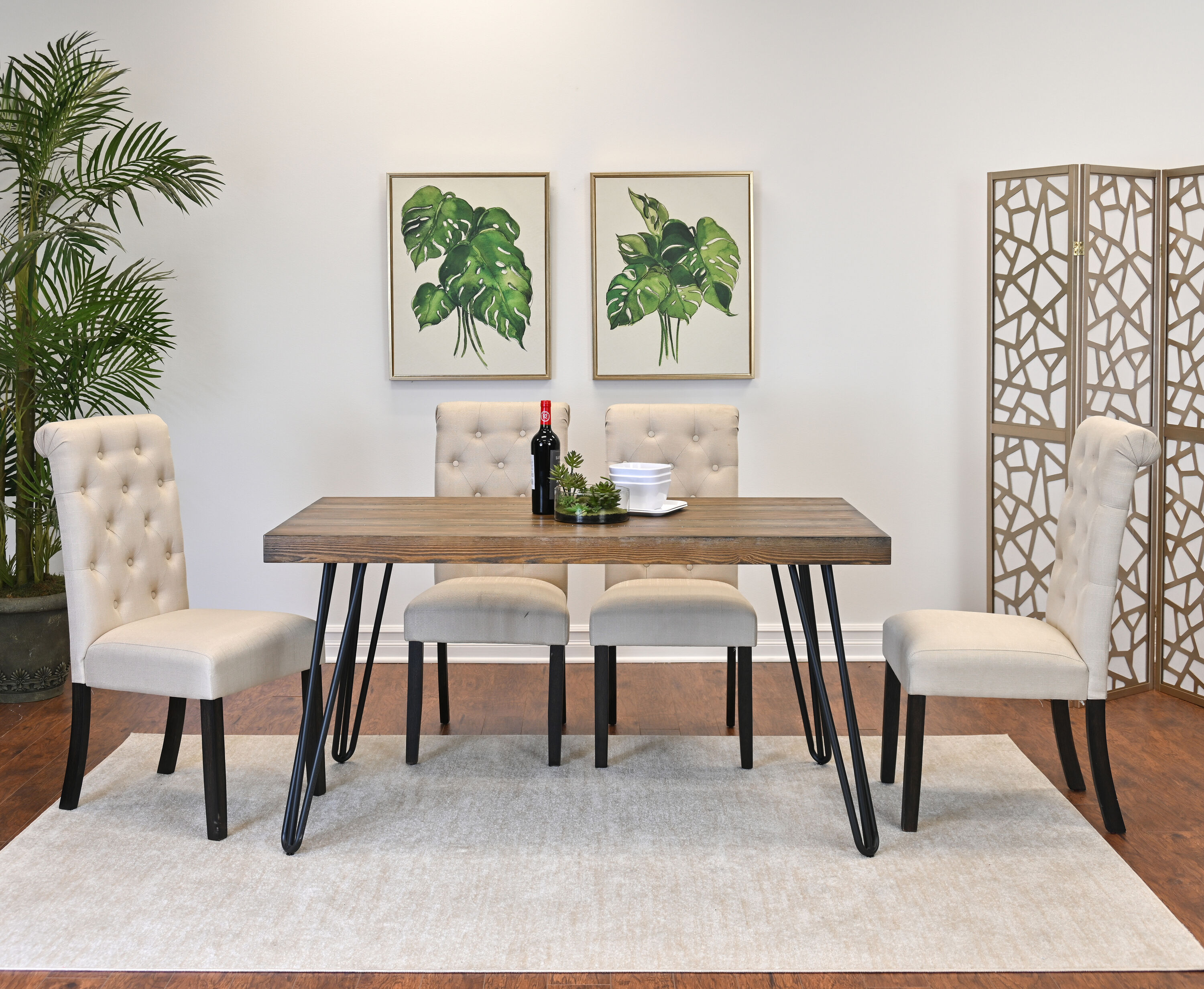 Roundhill Furniture T8741-C361TAX2-CB874 Dining-Sets - View #4