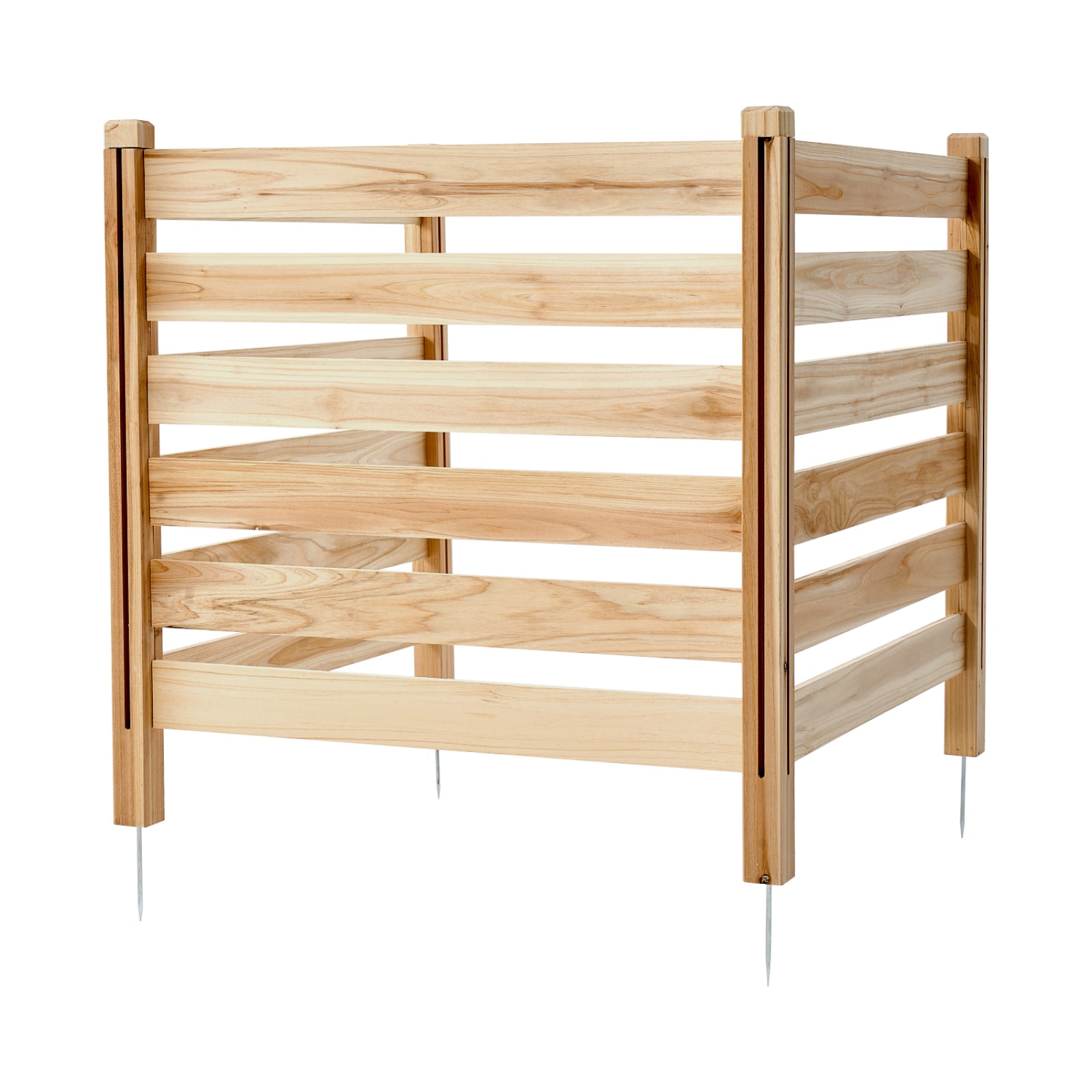 LUXEYARD Wood Privacy Fence 3 Panels Slatted Air Conditioner Fence 36 inch W x 36 inch L