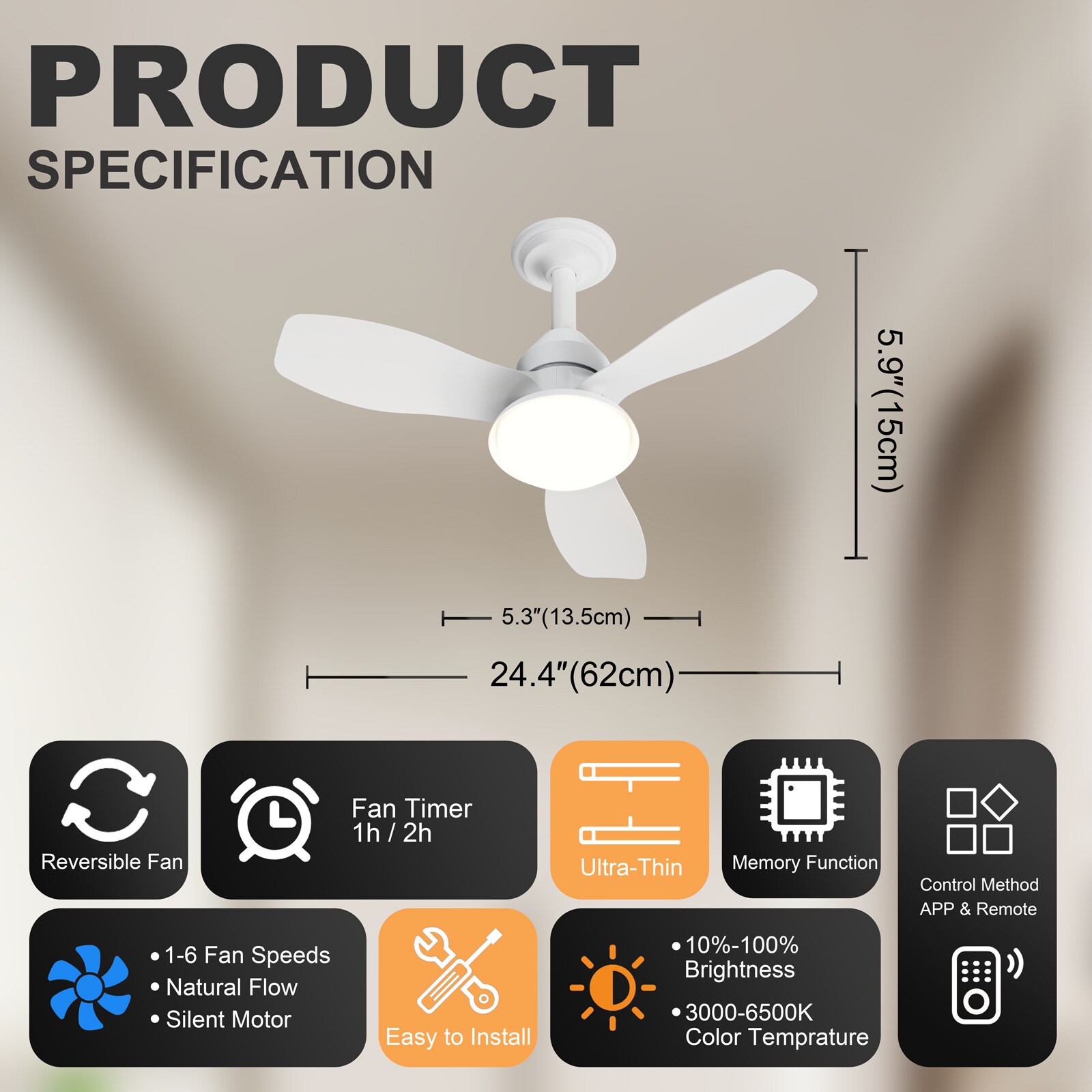 Tenleaf LIGHT0413-411-1 Ceiling-Fans - View #4